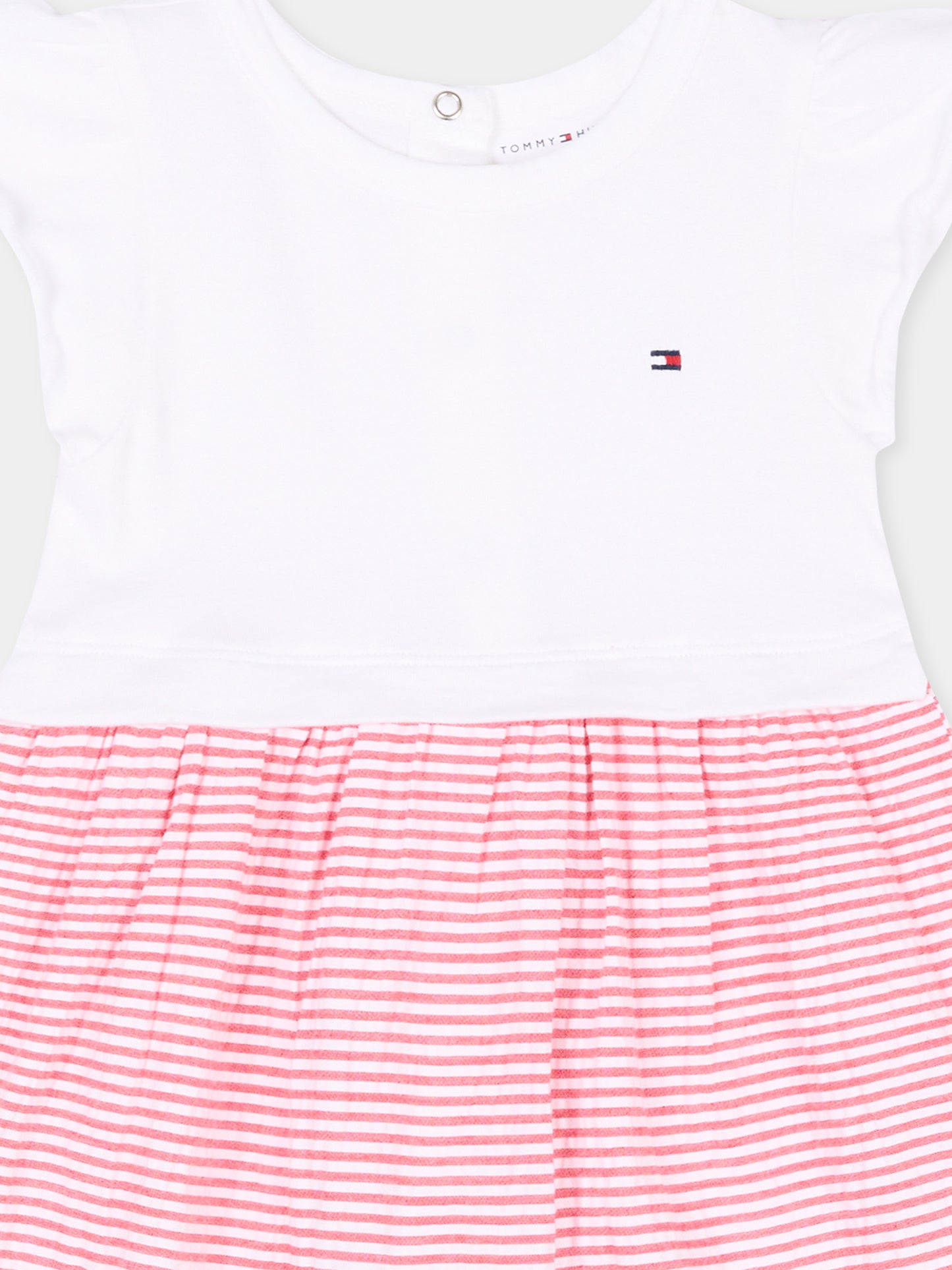 Vestito rosso per neonata a righe,Tommy Hilfiger Junior,KN0KN02366 XK3