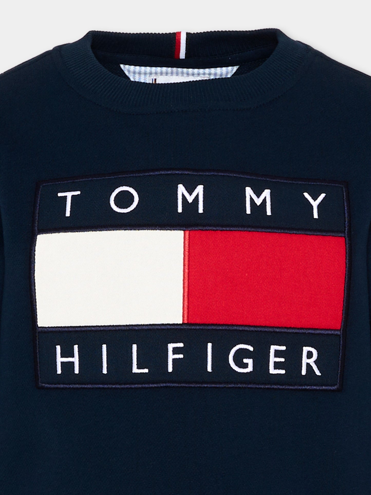 Felpa blu per bambini con logo,Tommy Hilfiger Junior,KS0KS00709 C1G