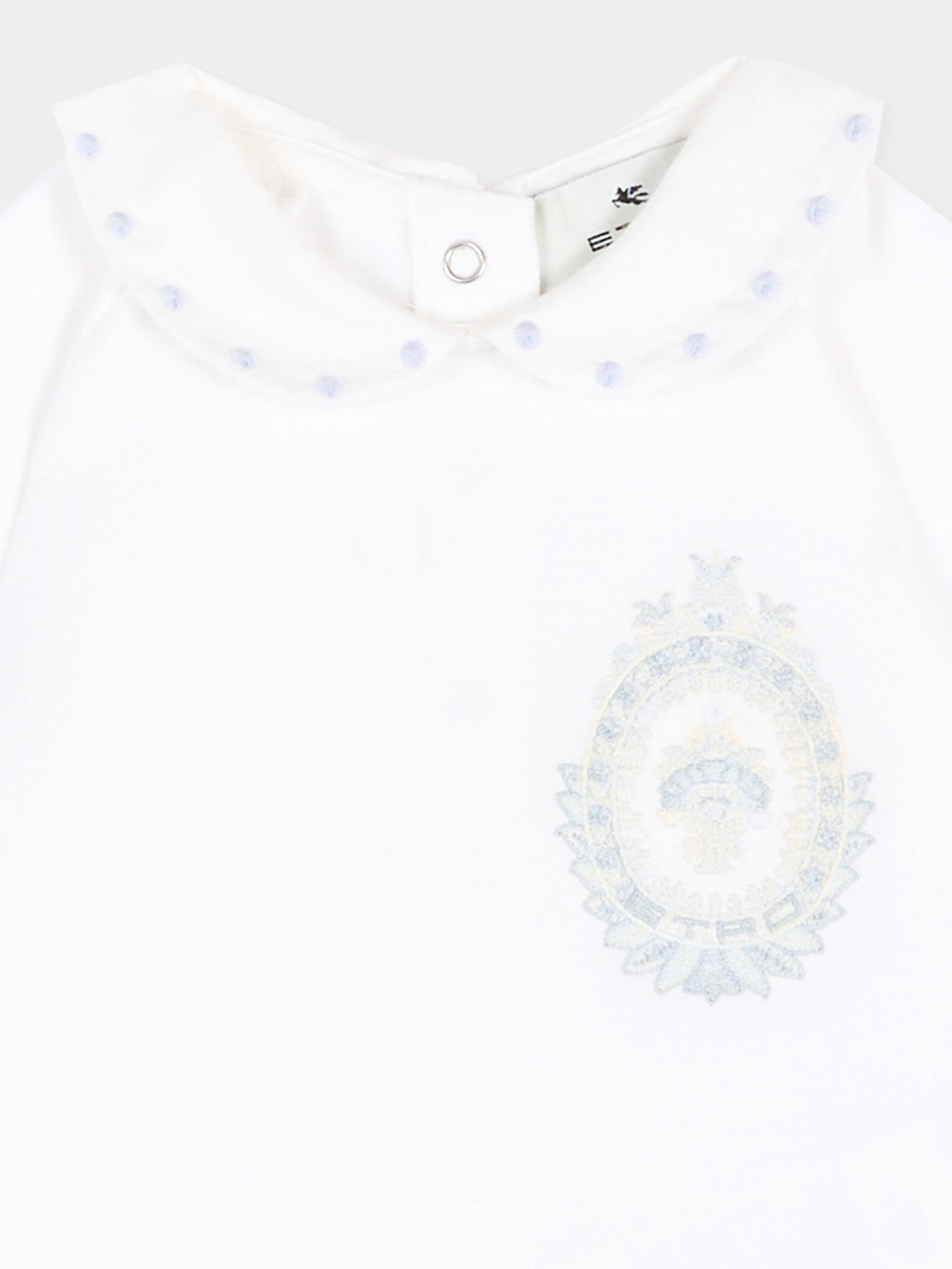 Body bianco per neonato con ricamo,Etro,GUA521 J0382 100CE