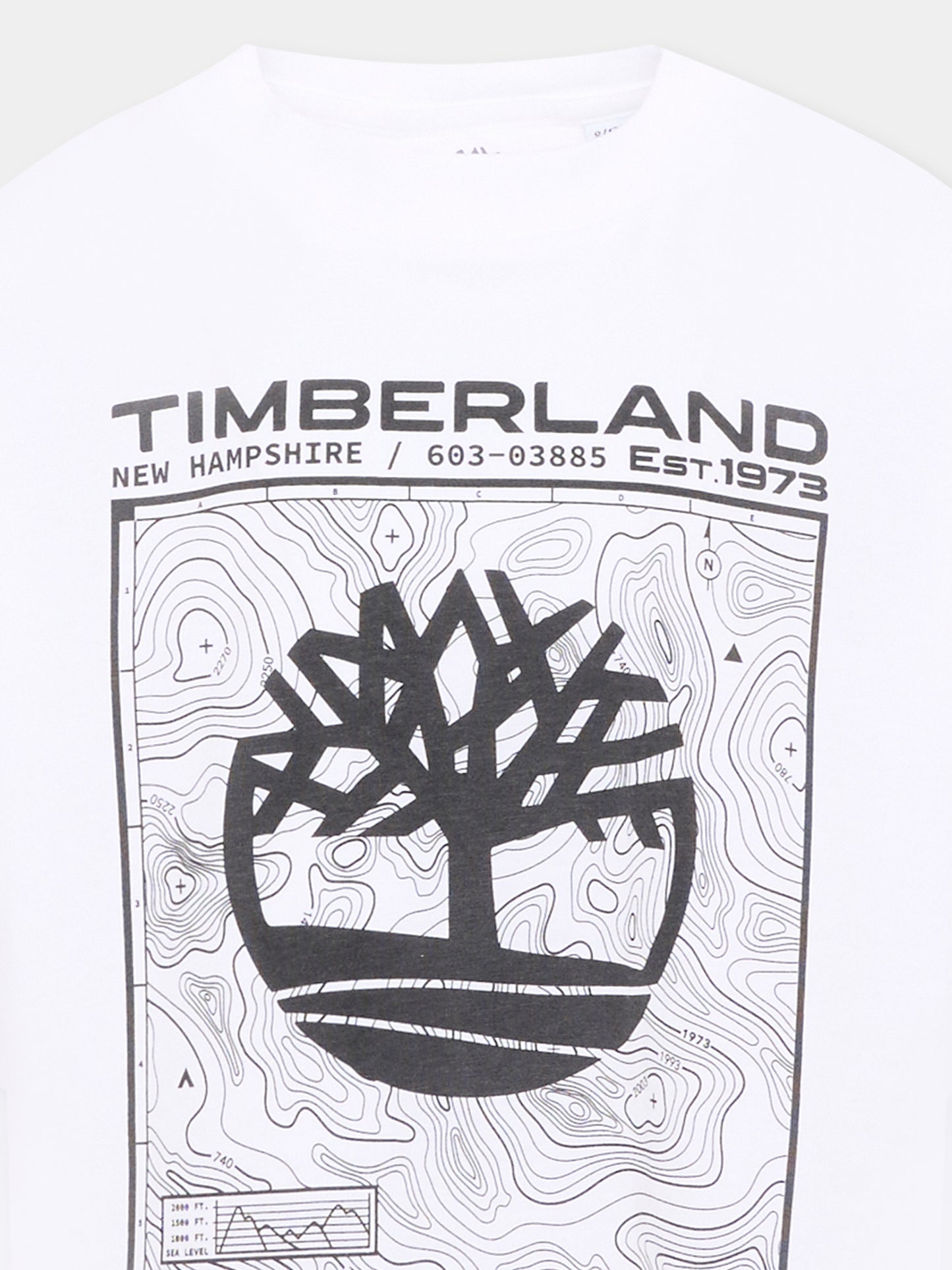 T-shirt bianca per bambino con logo,Timberland,T60794 10P