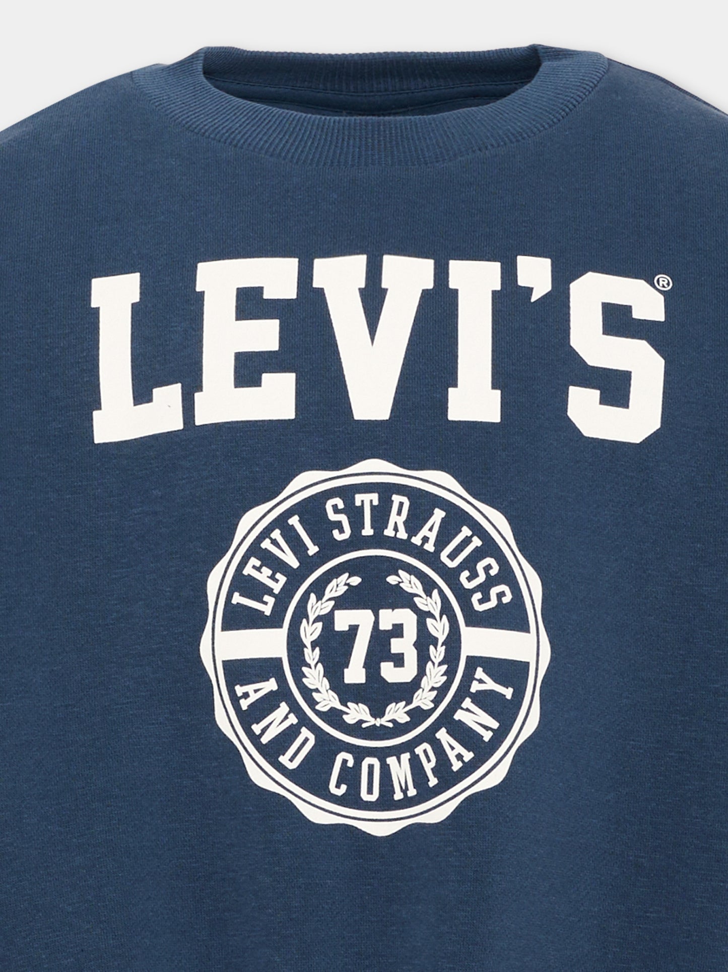 Felpa blu per bambini con logo,Levi's Kids,4EN514 UF3