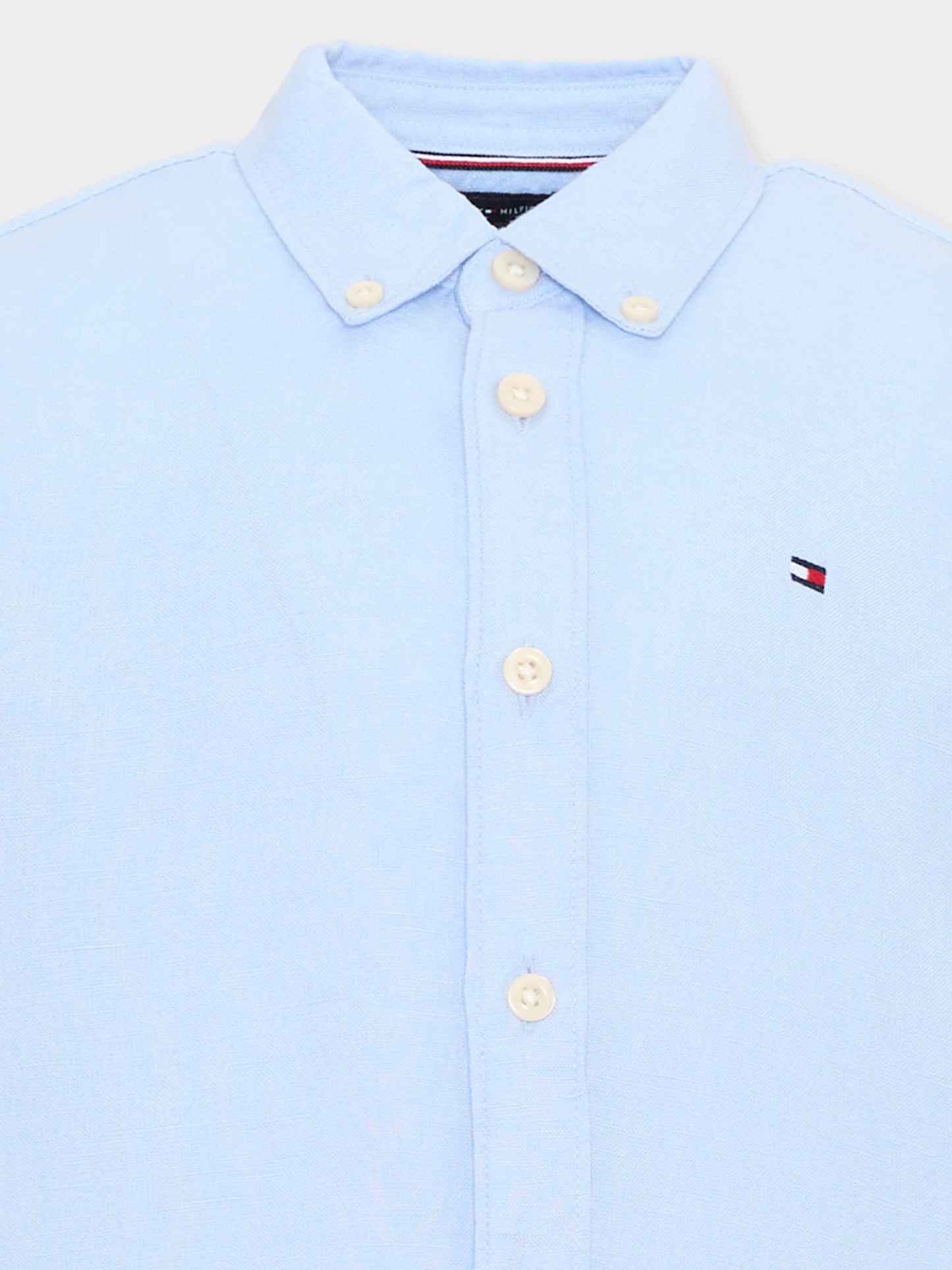 Camicia a manica lunga celeste per bambino,Tommy Hilfiger Junior,KB0KB09550 C3Q