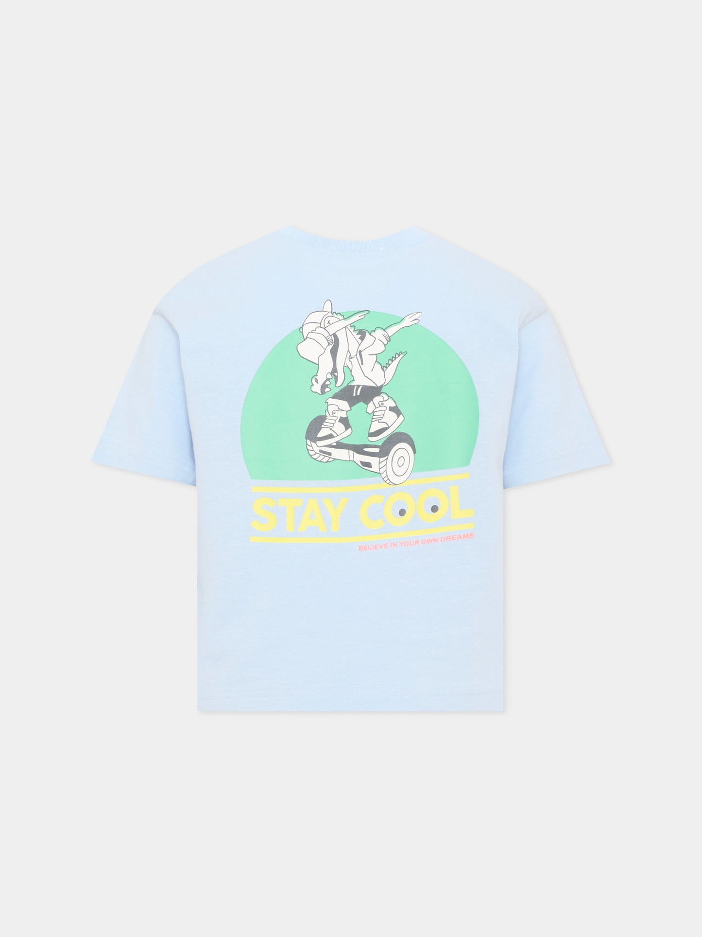 T-shirt azzurra per bambino stampata