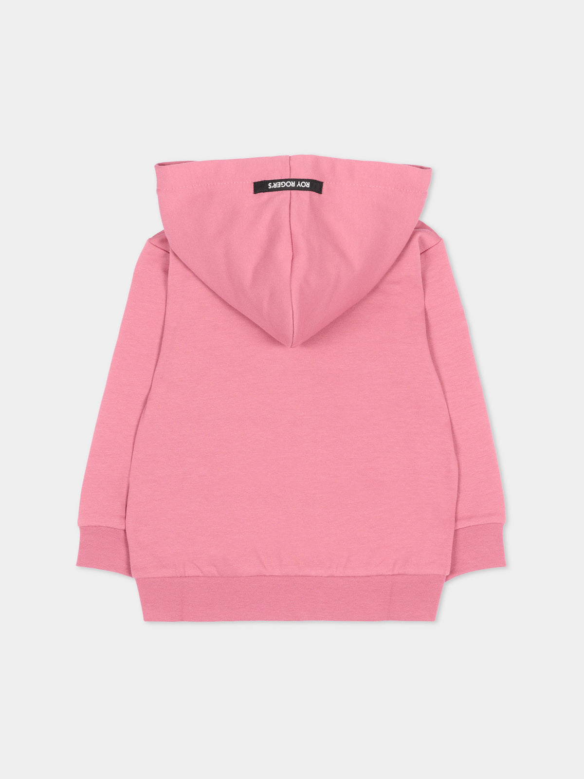 Felpa con cappuccio fucsia per neonata,Roy Roger's Kids,R F186 00 3021