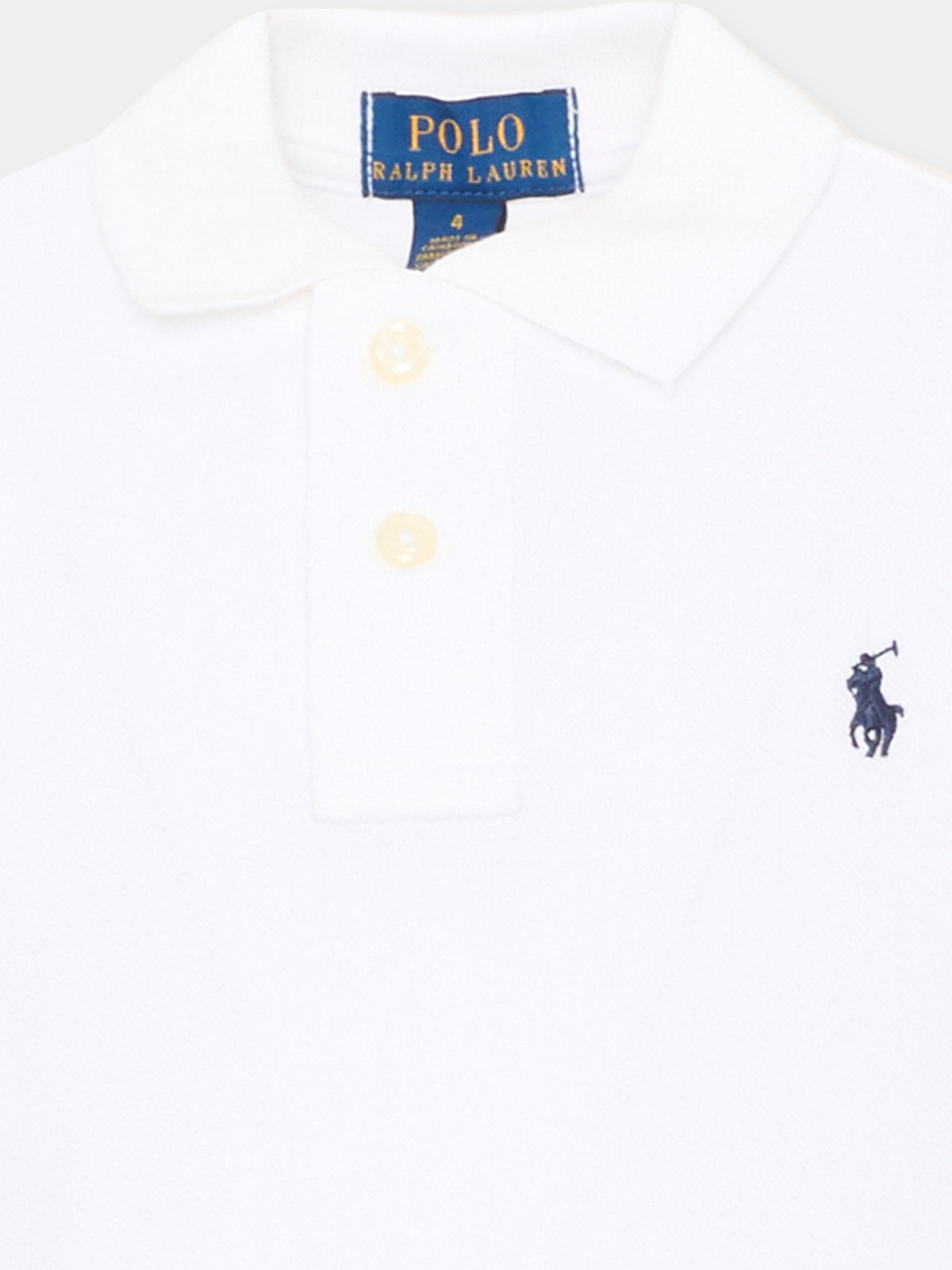 Polo bianca per bambino con iconico cavallino,Ralph Lauren Kids,603252004