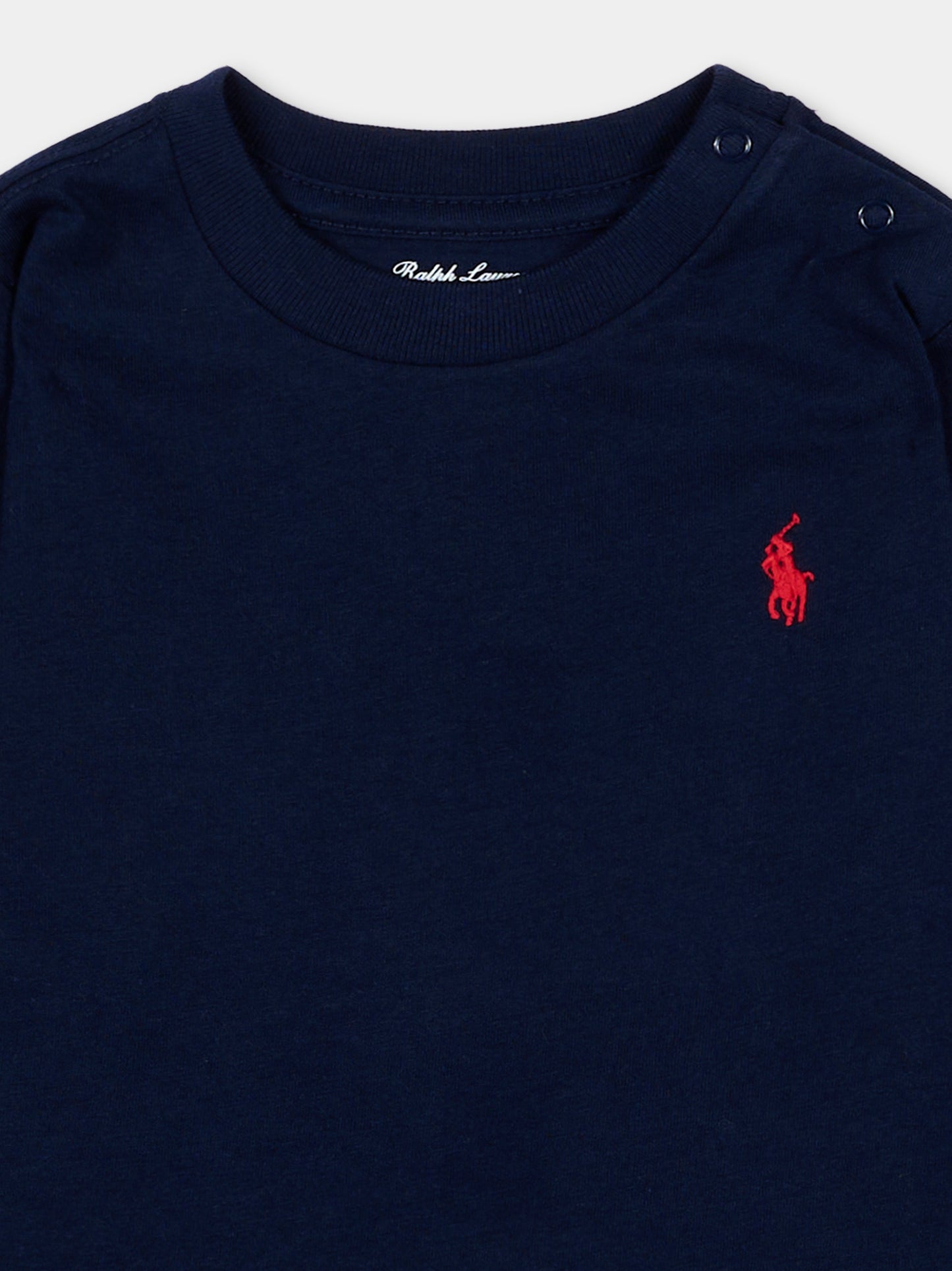Blue t-shirt for baby boy with pony logo