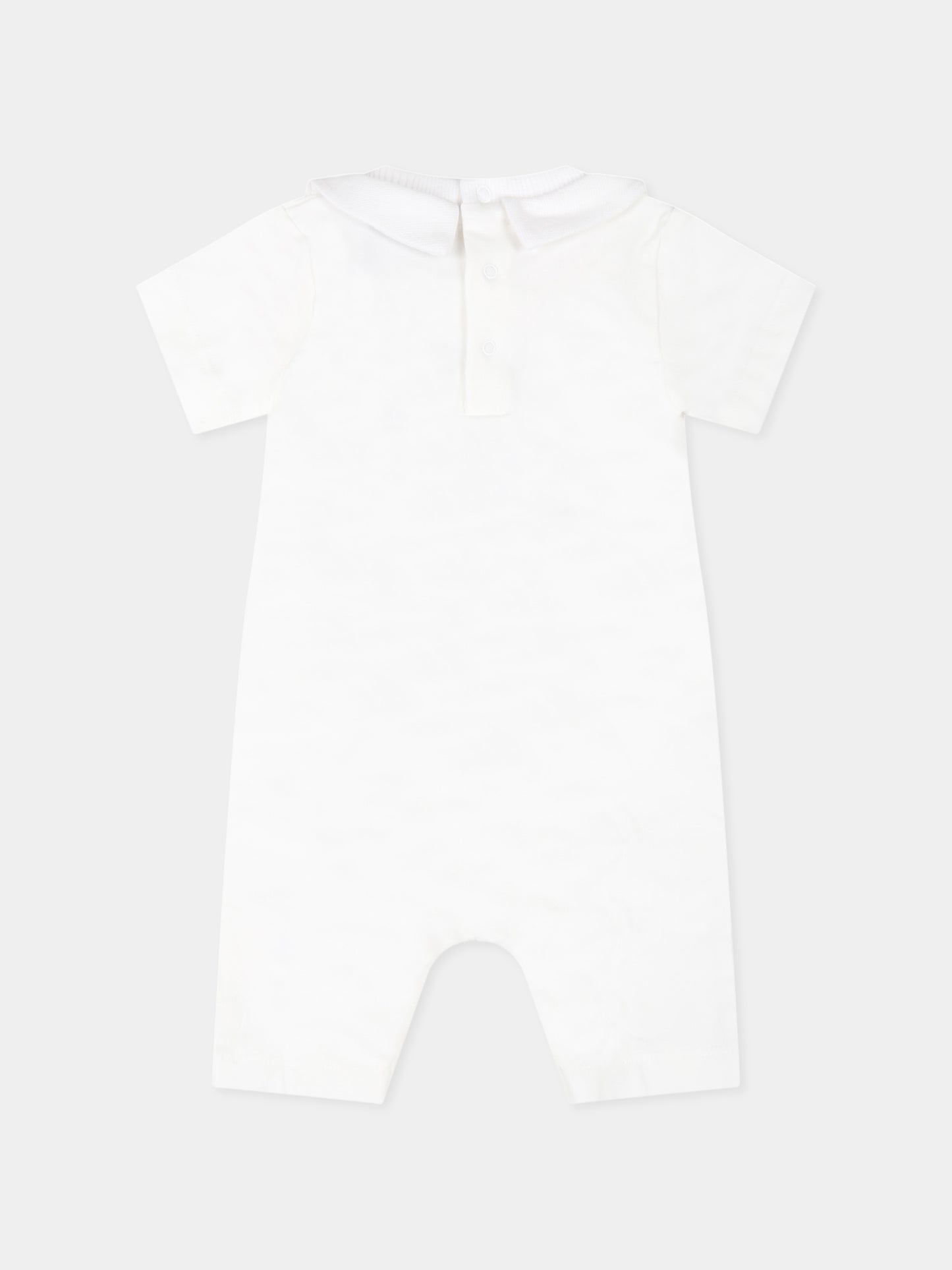 Pagliaccetto bianco per neonati on teddy bear,Moschino Kids,MMY023 LBA00 10101
