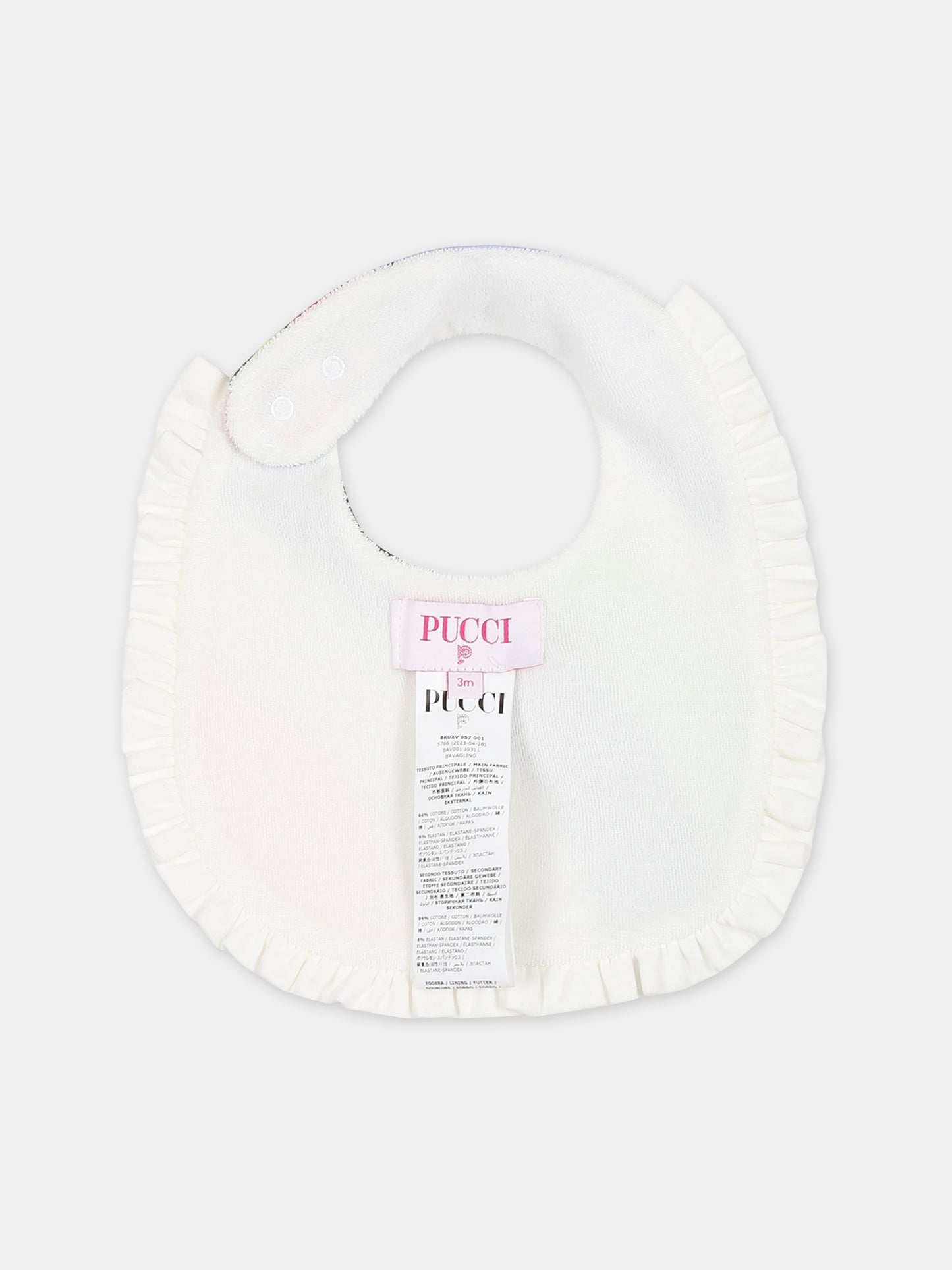 Set bianco per neonata con logo,Emilio Pucci Junior,PTB030 J0311 999NE