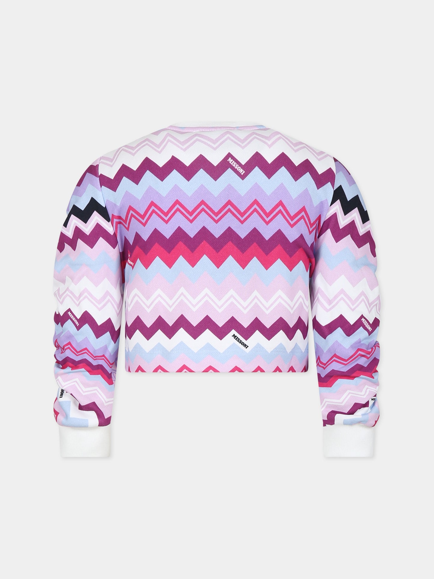 Felpa viola per bambina con logo,Missoni,MT4A10 F0121 579MC