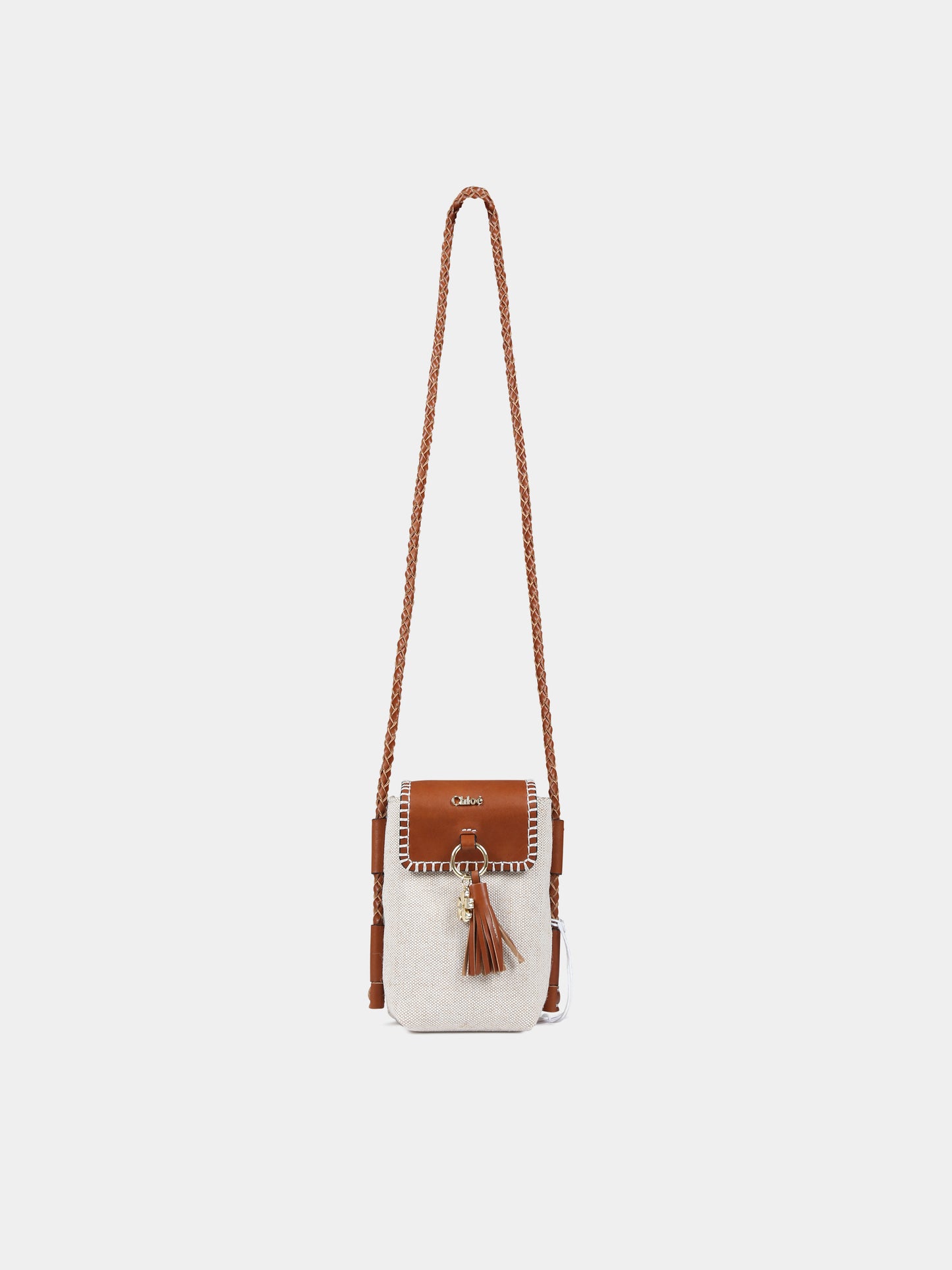 Borsa beige per bambina con logo,Chloé Kids,C10321 P03