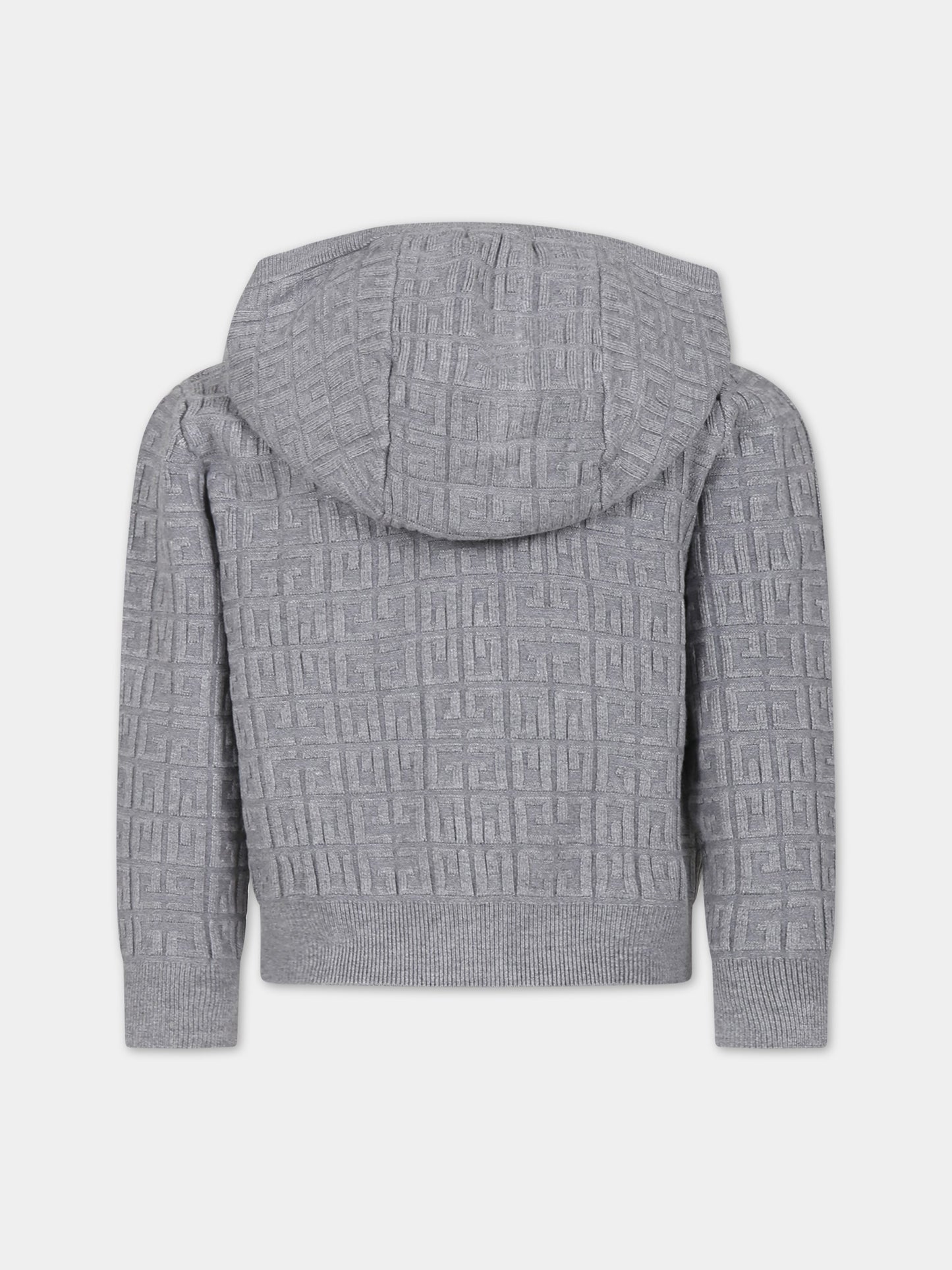Cardigan grigio per bambina,Givenchy Kids,H15345 A17