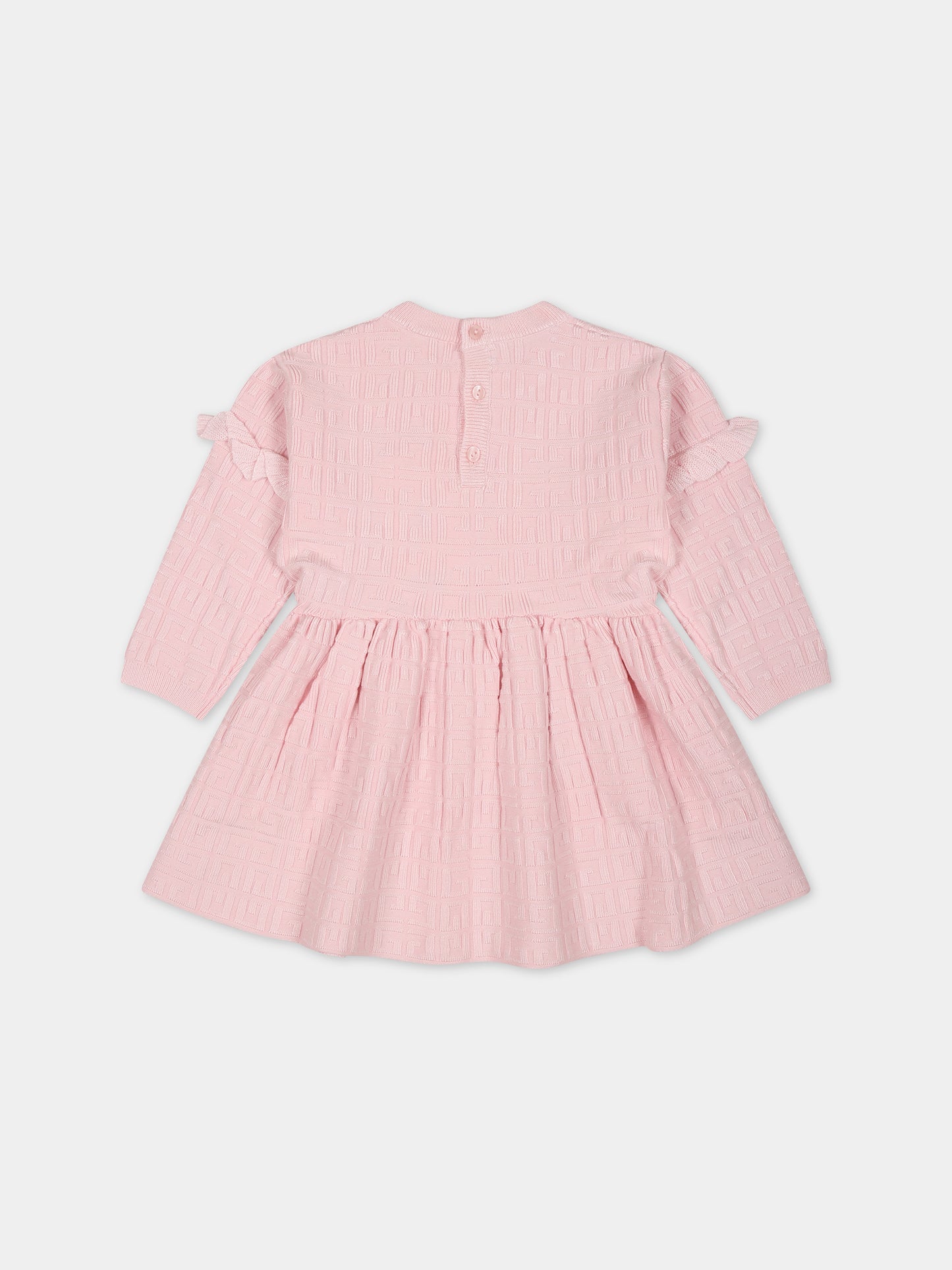 Vestito rosa per neonata con monogramma,Givenchy Kids,H02109 44Z