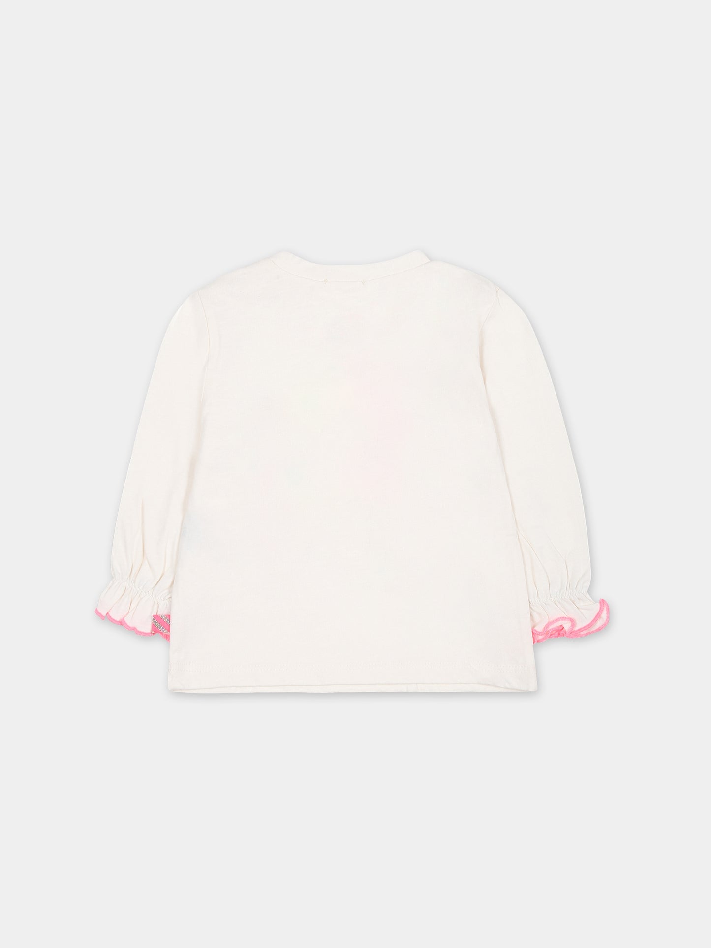 T-shirt bianca per neonata,Billieblush,U05409 121