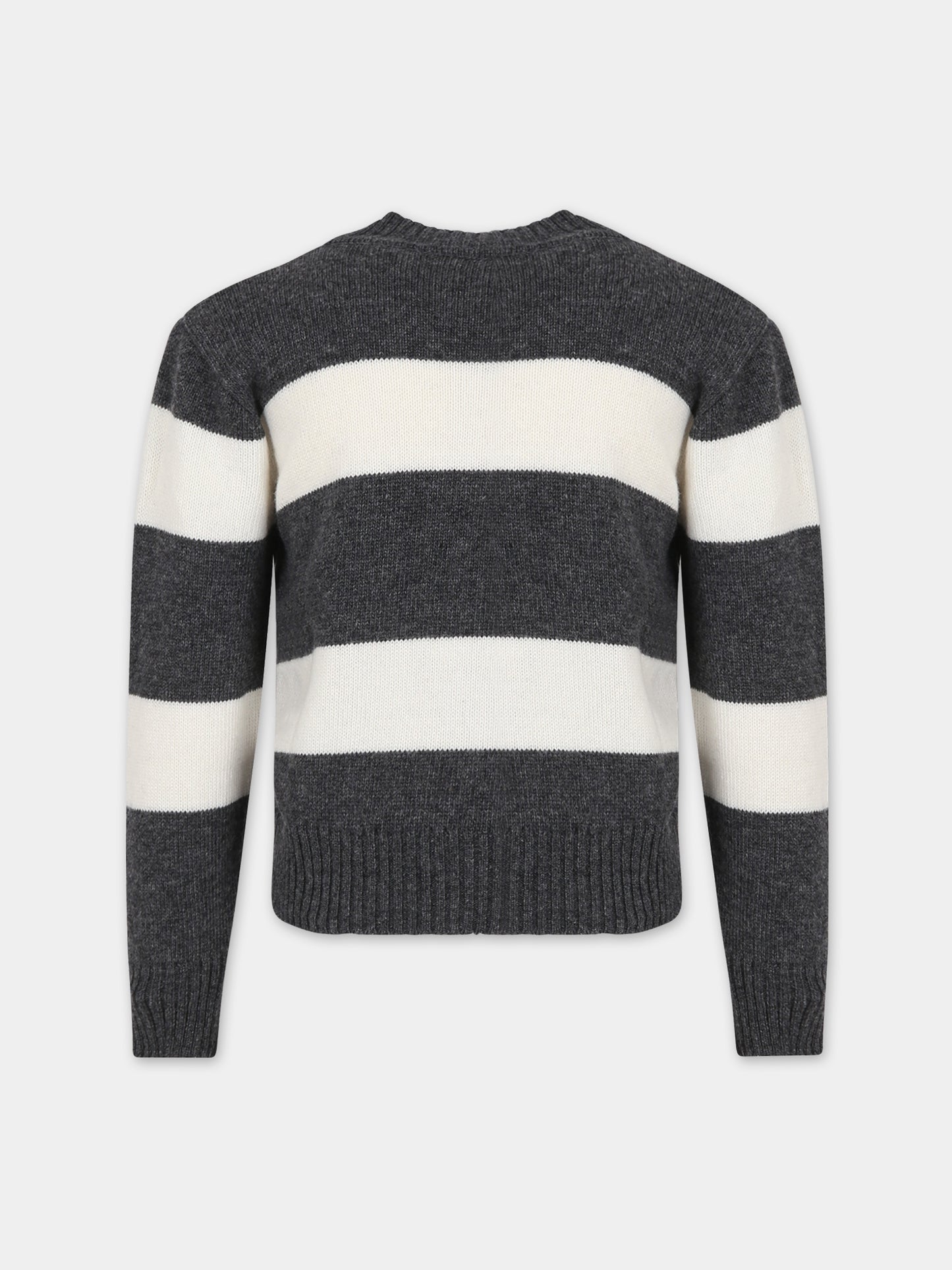 Maglione grigio per bambina con logo,Ermanno Scervino Junior,SFMA009 C FL007 D105