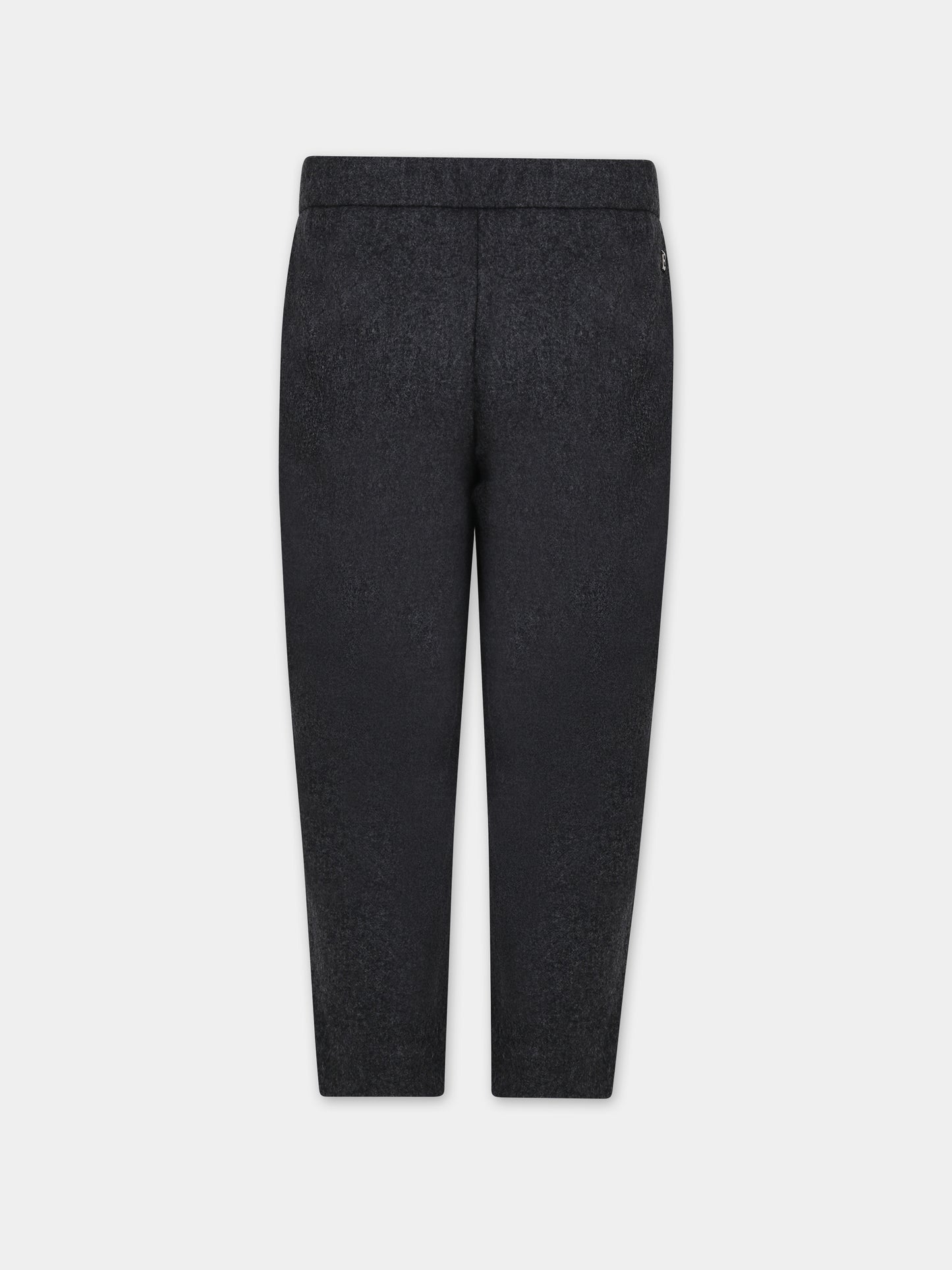 Pantaloni grigi per bambina con logo,Ermanno Scervino Junior,SFPA010 0 ML191 5026