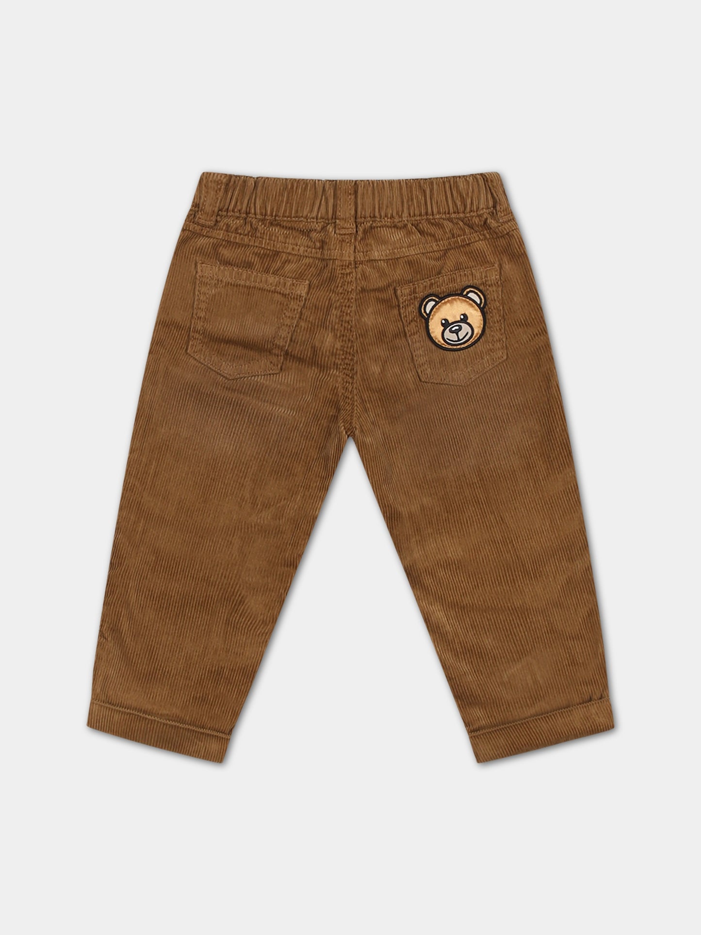 Pantaloni marroni per neonato con Teddy Bear,Moschino Kids,MMP041 N0Z79 20279