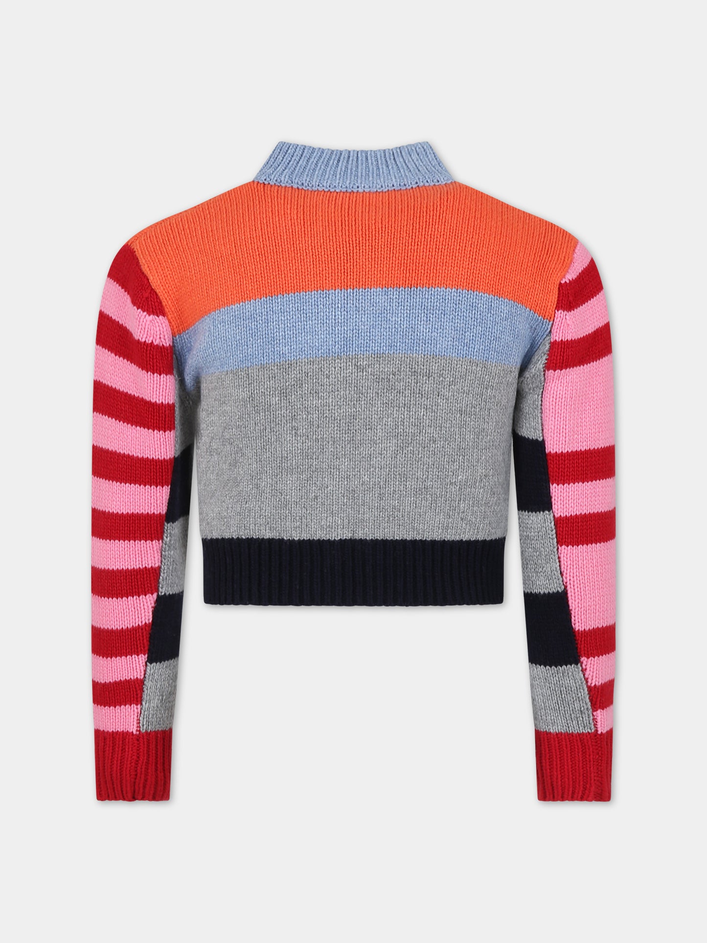 Cardigan multicolor per bambina con logo,Marni Kids,M00905 0M428