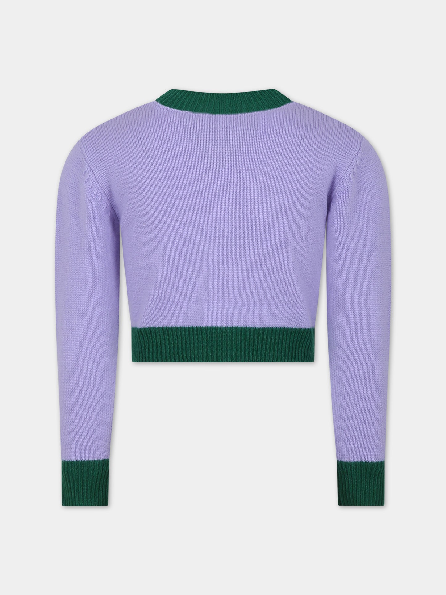 Maglione viola per bambina con logo,Marni Kids,M00993 0M604