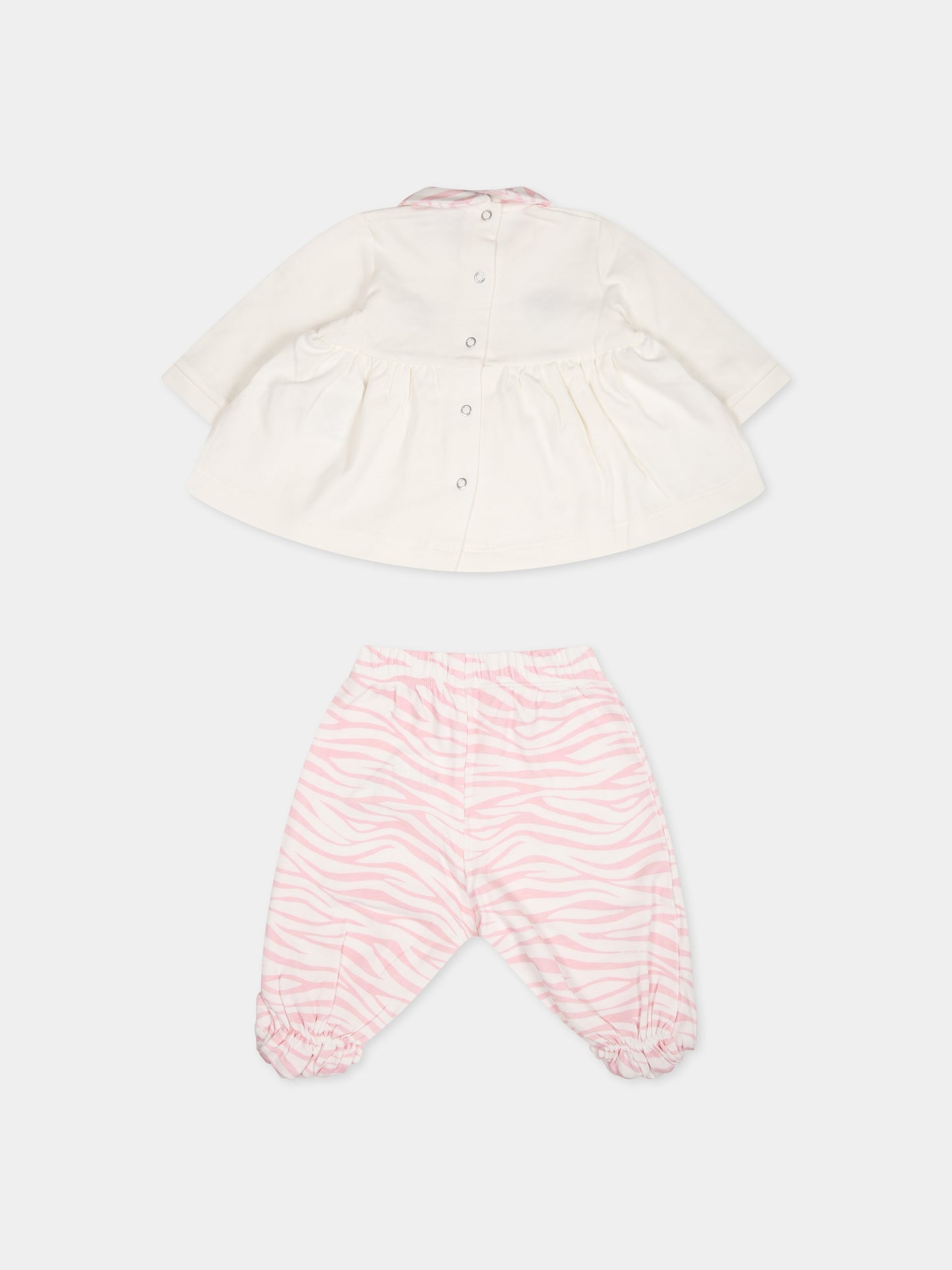 Completo bianco per neonata con eyestar,Chiara Ferragni Collection,55B500 2004 167F