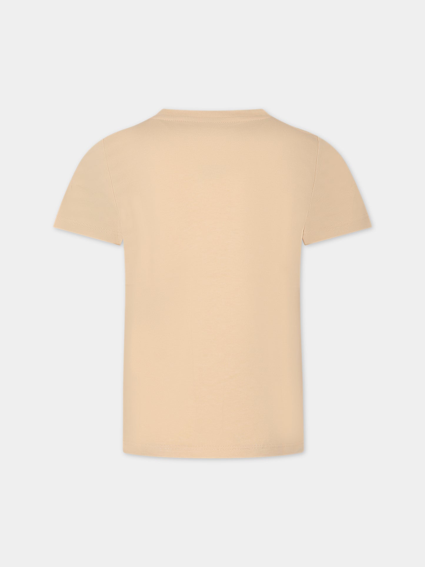 T-shirt avorio per bambini con stampa logo,Gucci Kids,547559 XJFMN 2361