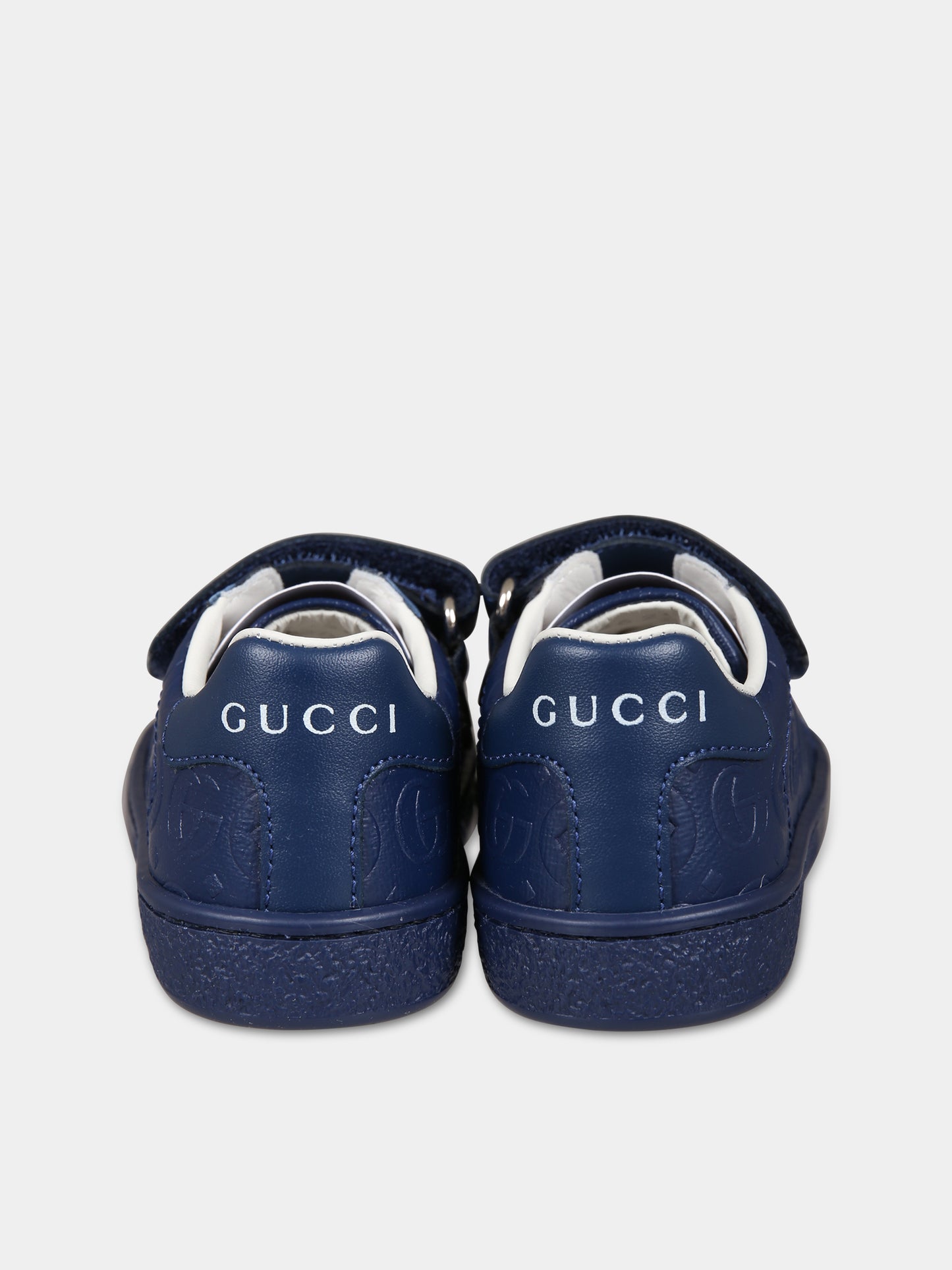 Sneaker Ace blu per bambini,Gucci Kids,756262 FACEZ 4236