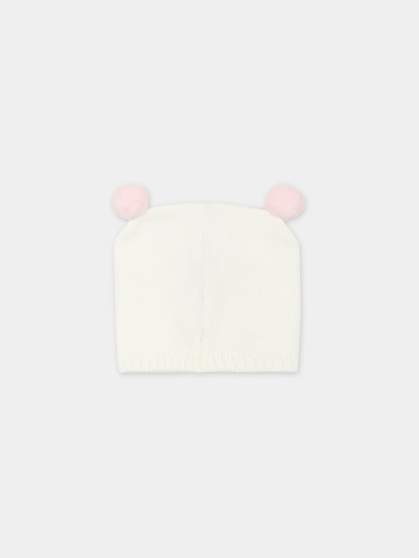 Cappello bianco per neonata,Little Bear,7135 LATTE/CIPRIA