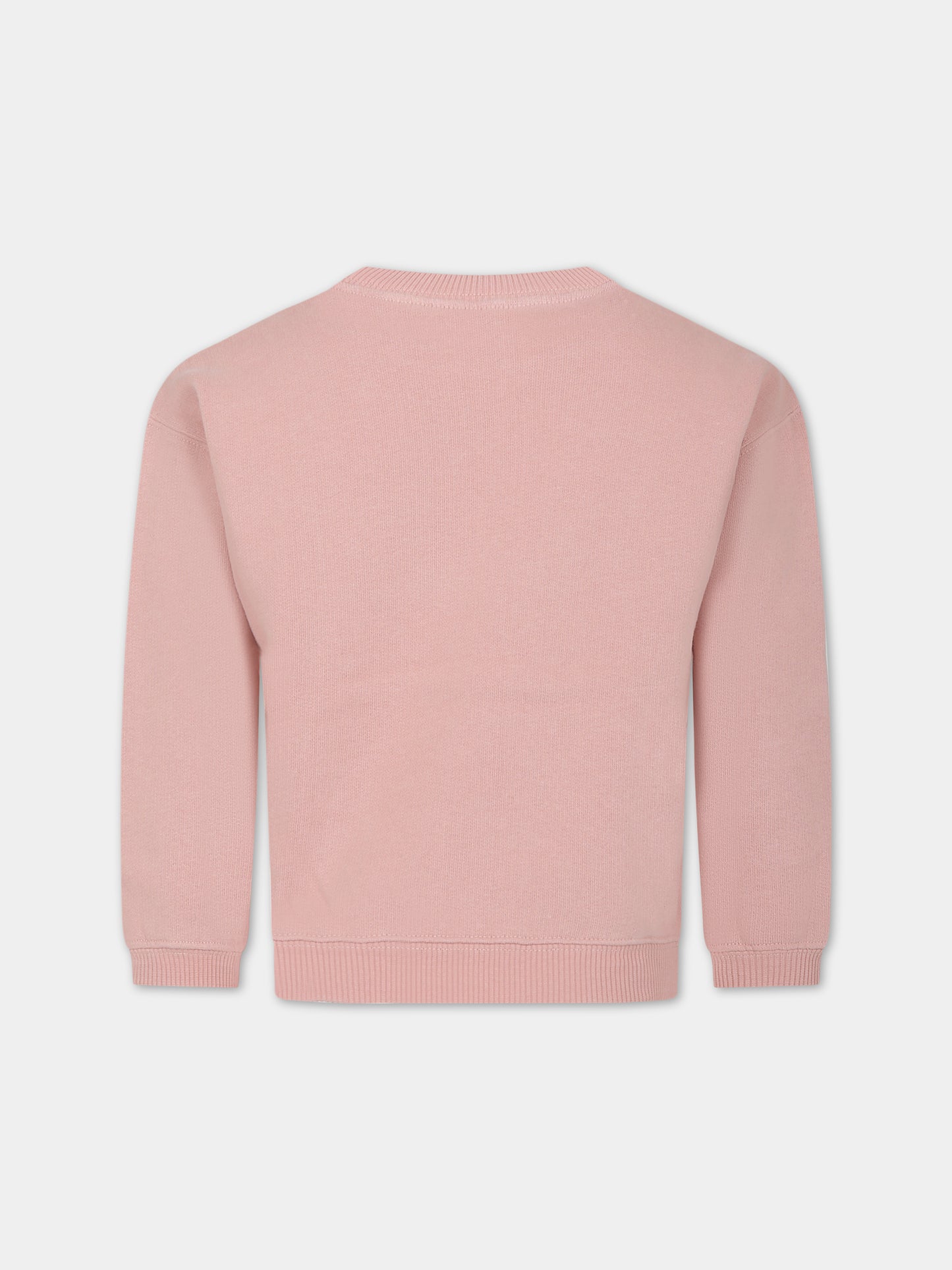 Felpa rosa per bambina con logo,Bonpoint,W03GSWK00002 124