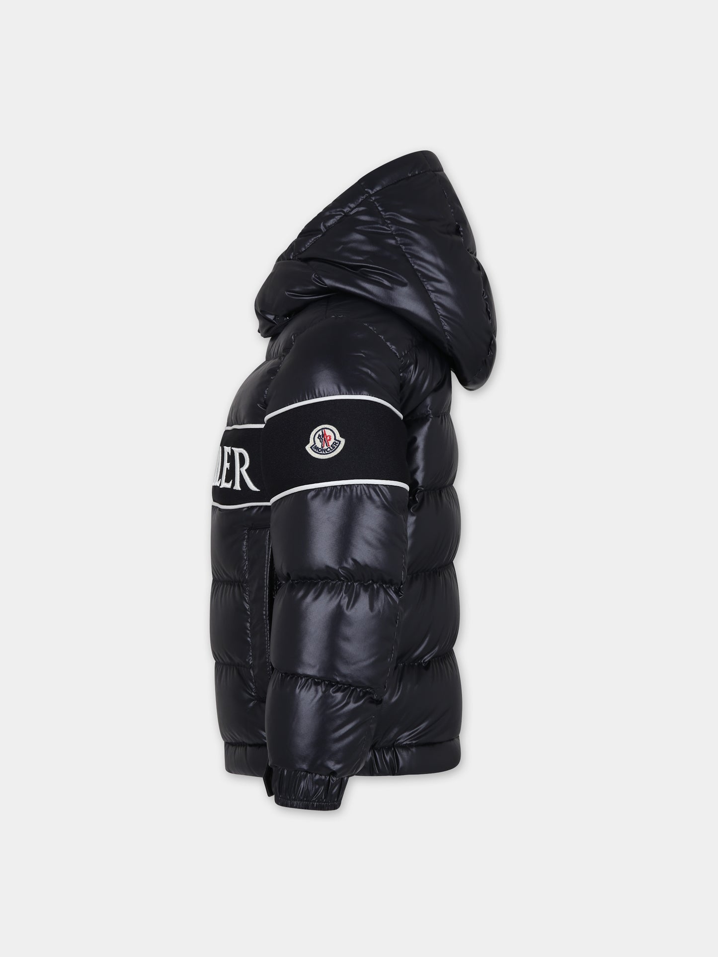 Piumino Truyere blu per bambini con logo,Moncler Kids,954 1A00051 595ZJ 778