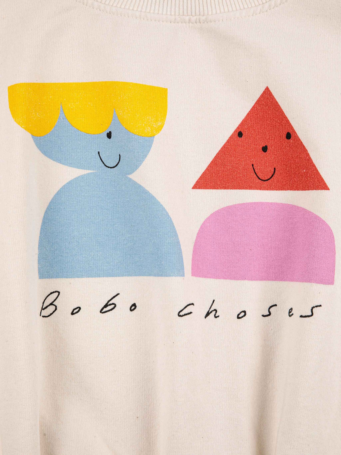 Felpa bianca per bambina con stampa multicolor,Bobo Choses,223AC045