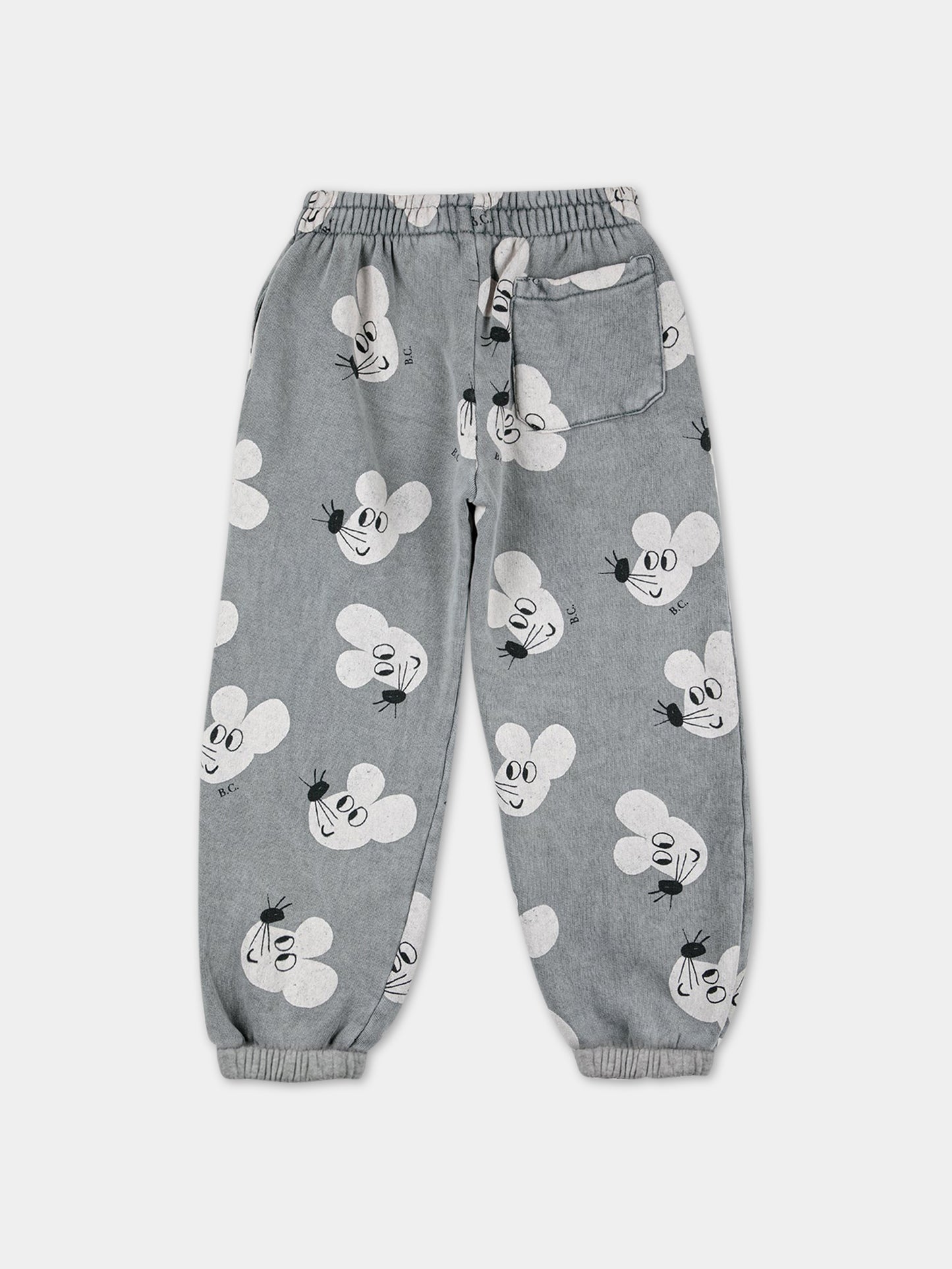 Pantaloni grigi per bambino con stampa topolini,Bobo Choses,223AC068