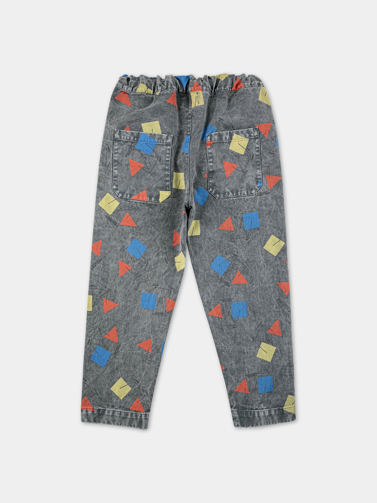 Pantalone grigio per bambino con stampa,Bobo Choses,223AC078