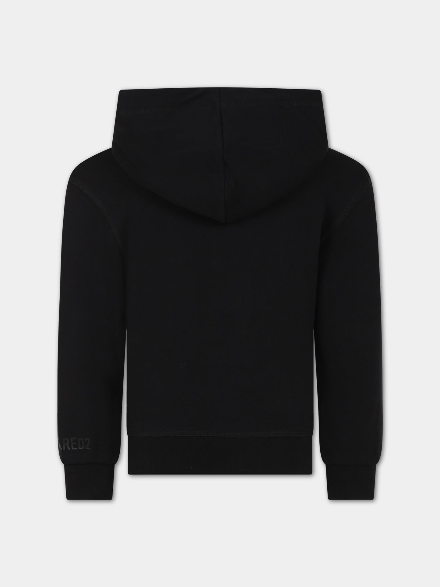 Felpa nera per bambino con scritta,Dsquared2,DQ2030 D0A22 DQ900