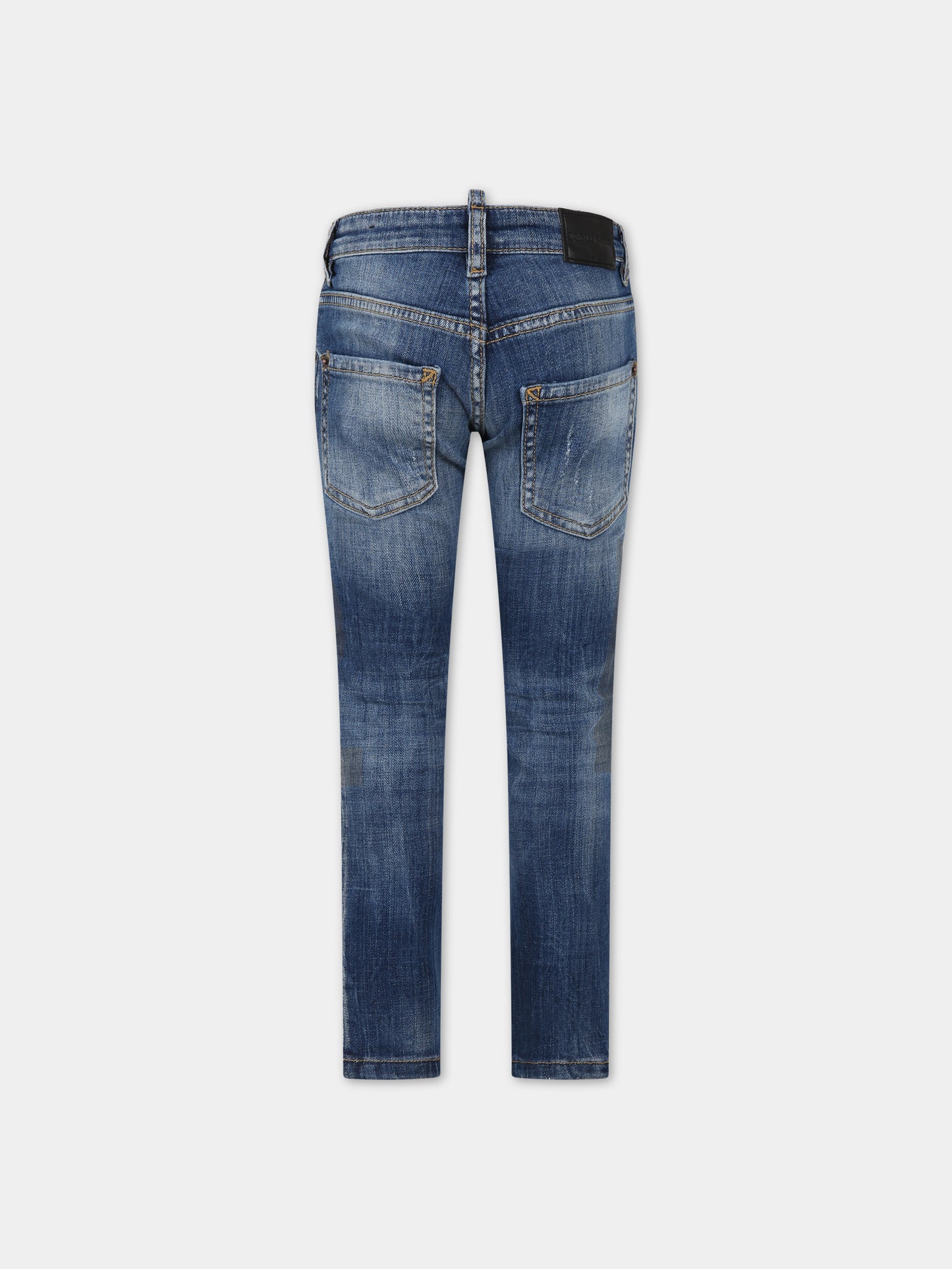 Jeans blu per bambino con logo,Dsquared2,DQ01Q3 D0A5R DQ01
