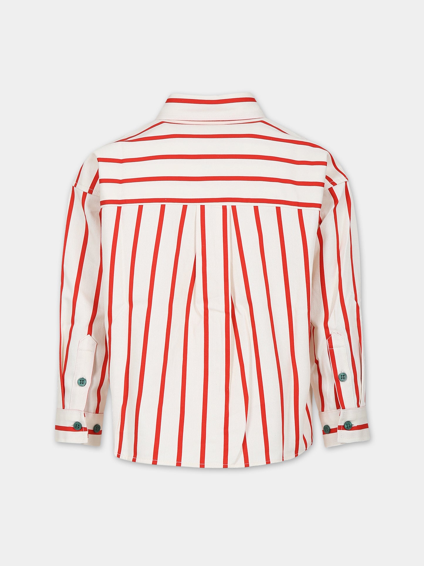 Camicia avorio per bambino con logo,Mini Rodini,2372010400