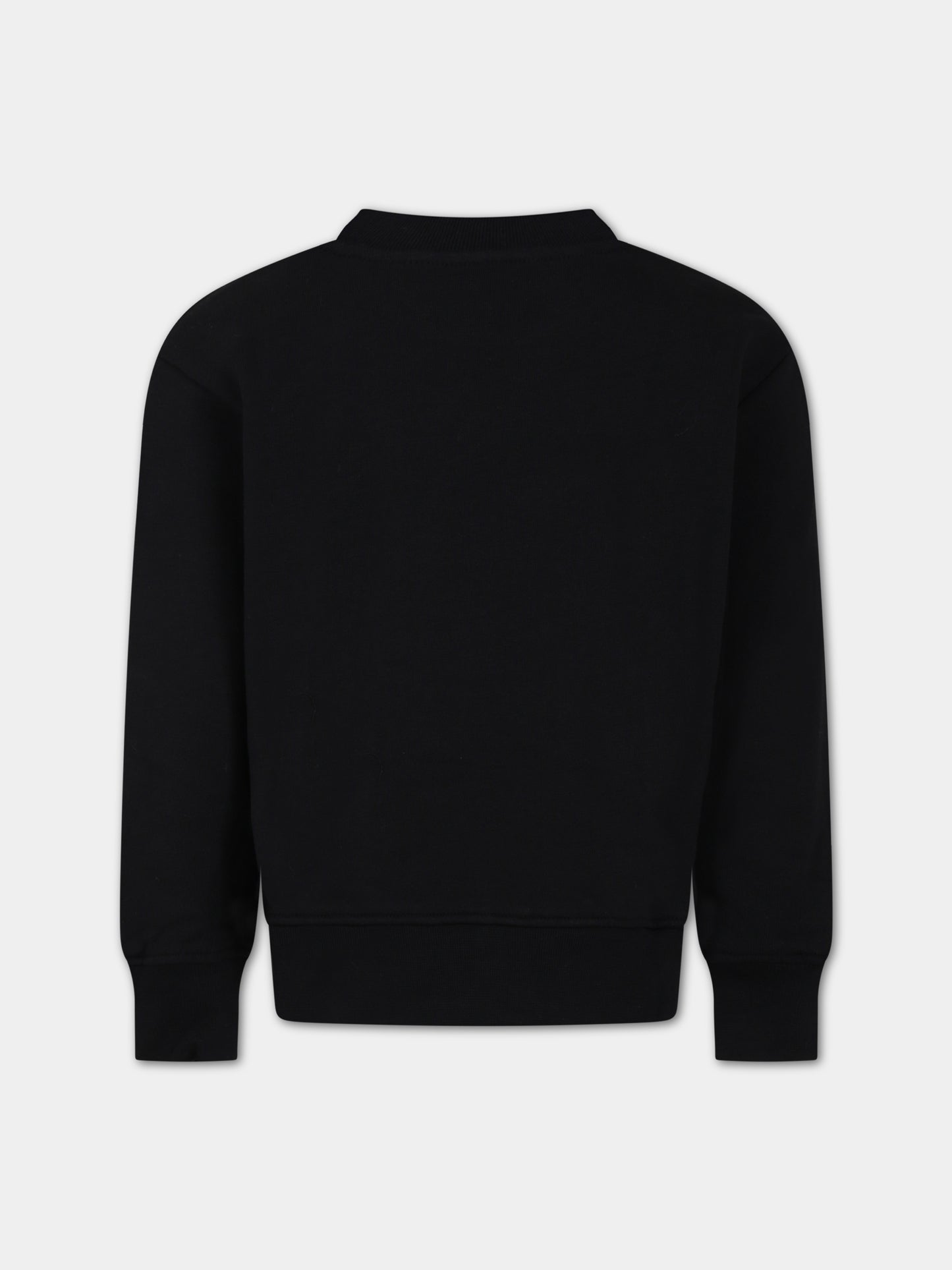 Felpa nera per bambina con logo,Msgm Kids,F3MSJUSW023 110