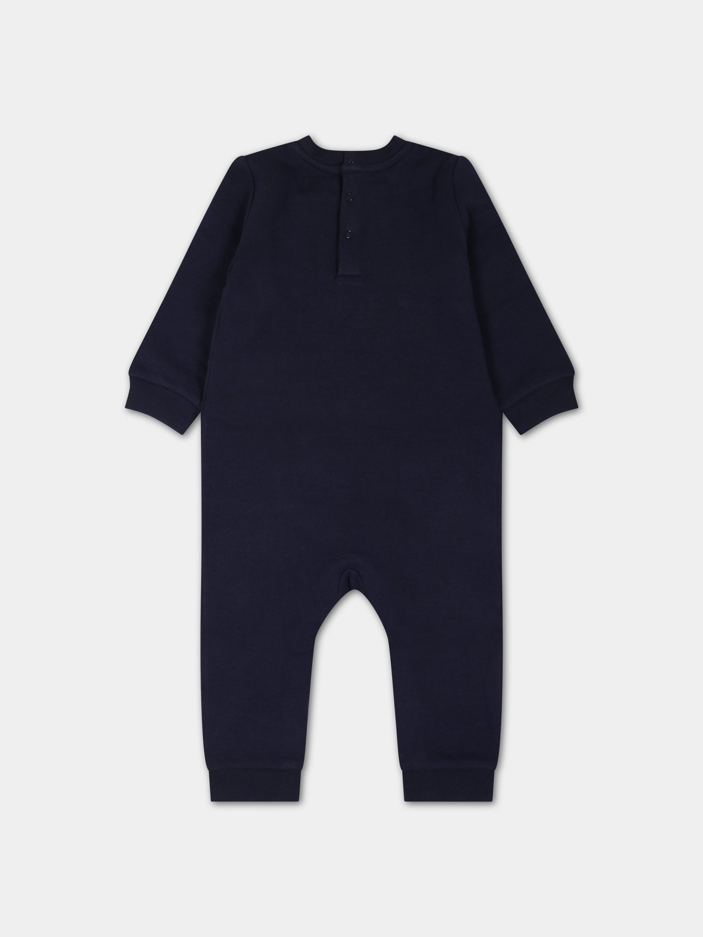 Tutina blu per neonato con orso e logo,Ralph Lauren Kids,920333001