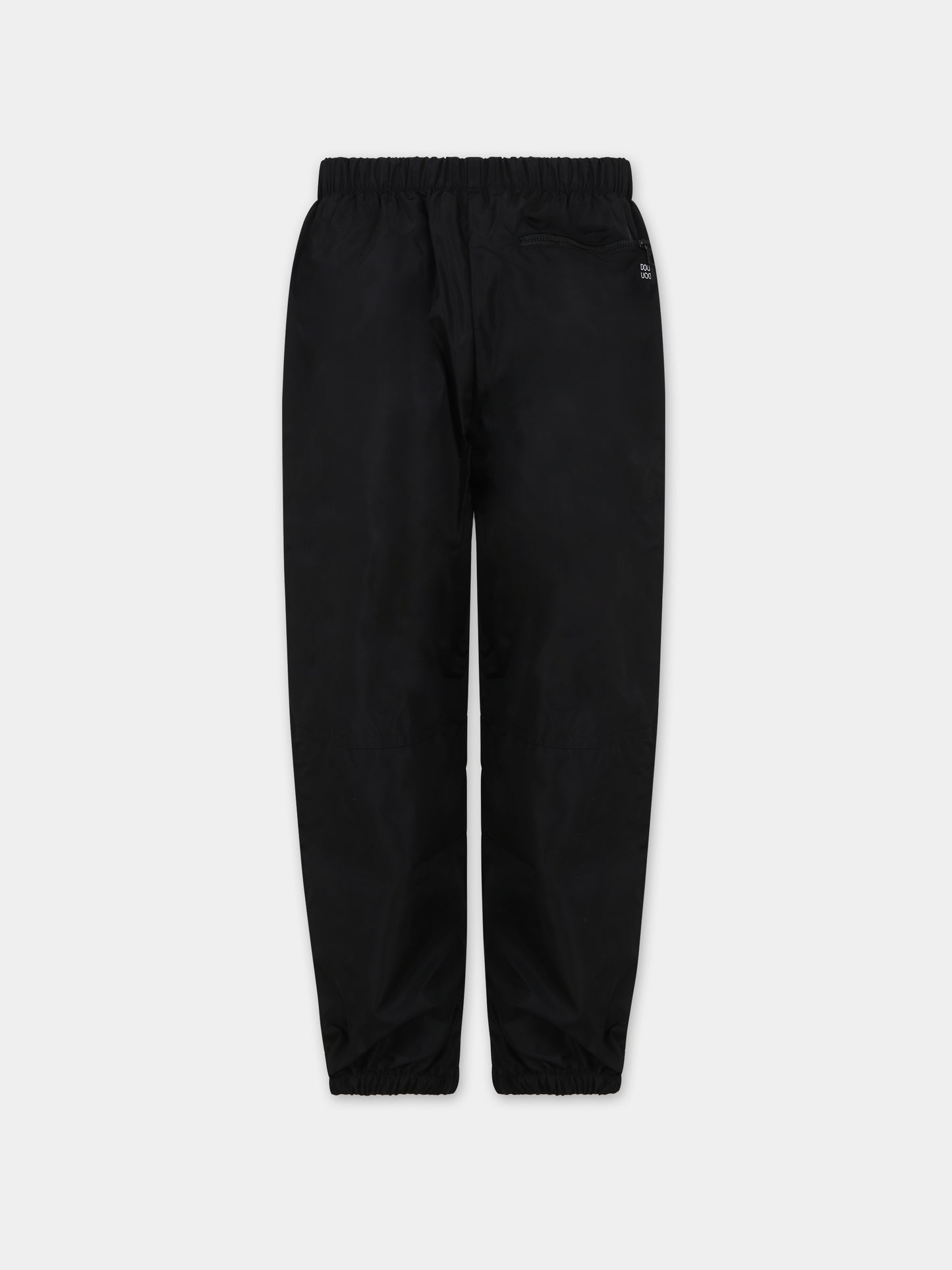Pantaloni neri per bambina con logo,Douuod Kids,DT6P60 N0118 930