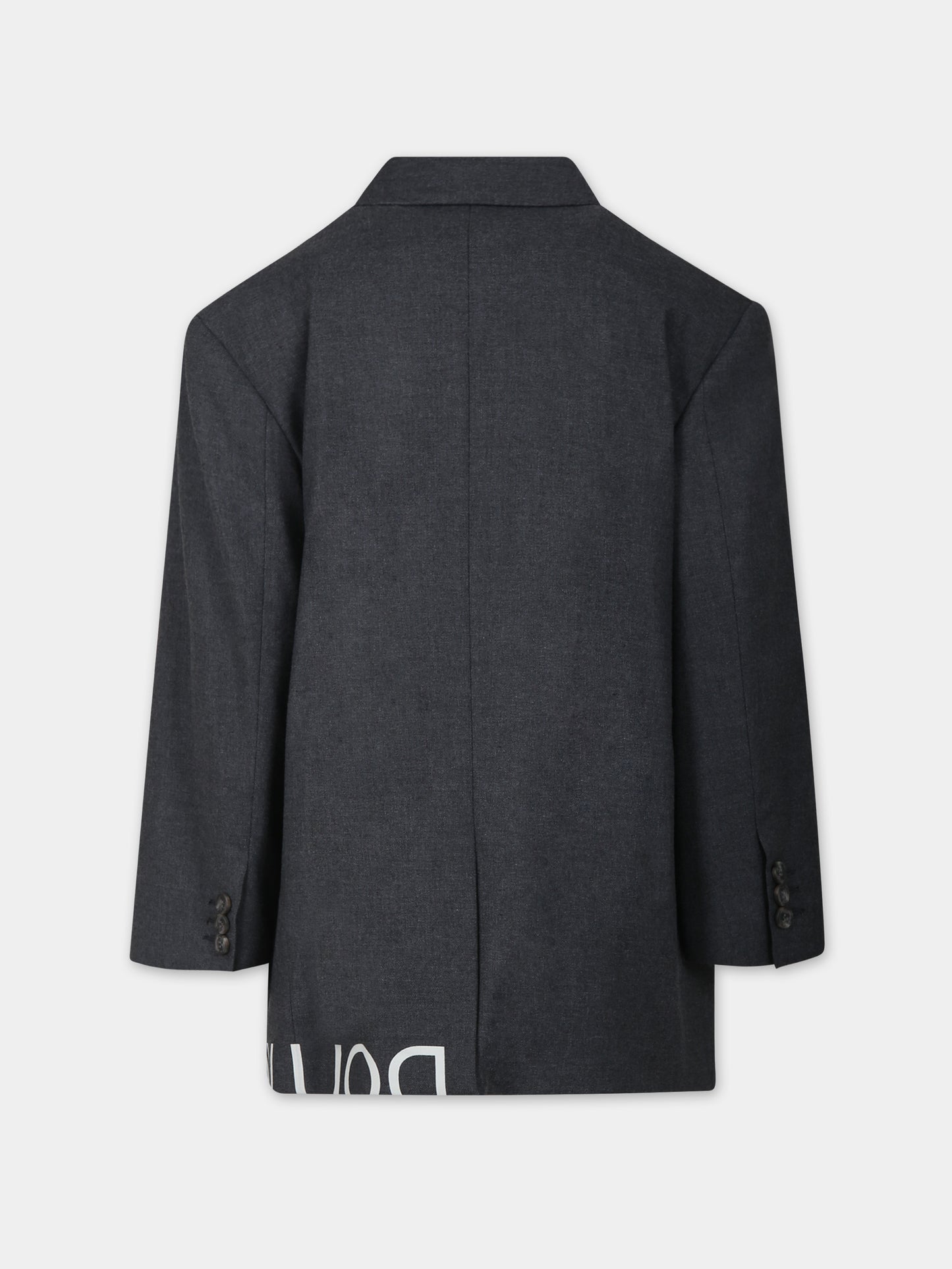 Giacca grigia per bambina con logo,Douuod Kids,DT2P14 I0111 811