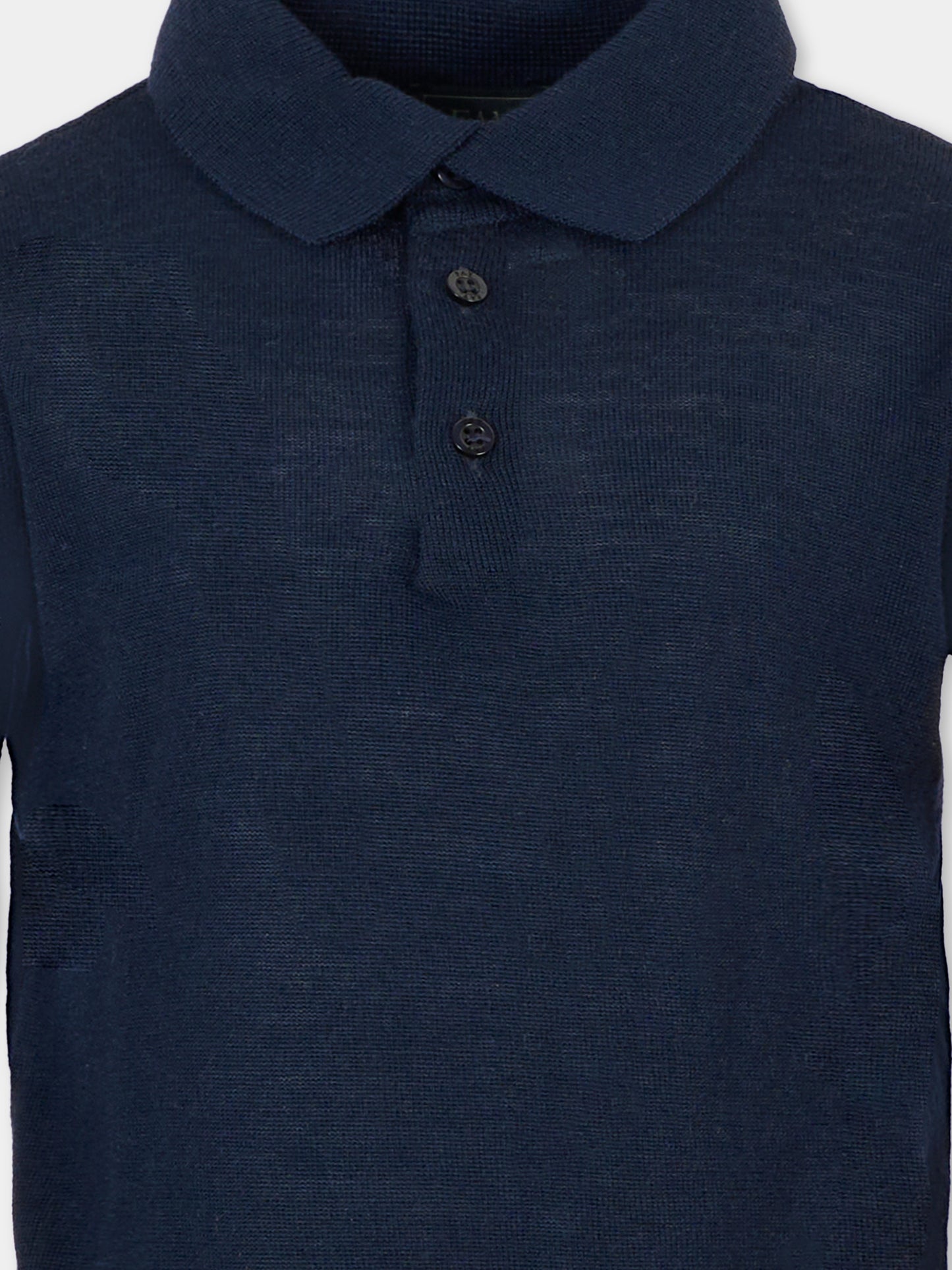 Polo blu per bambino con logo,Fay Kids,FT9P60 W0003 619