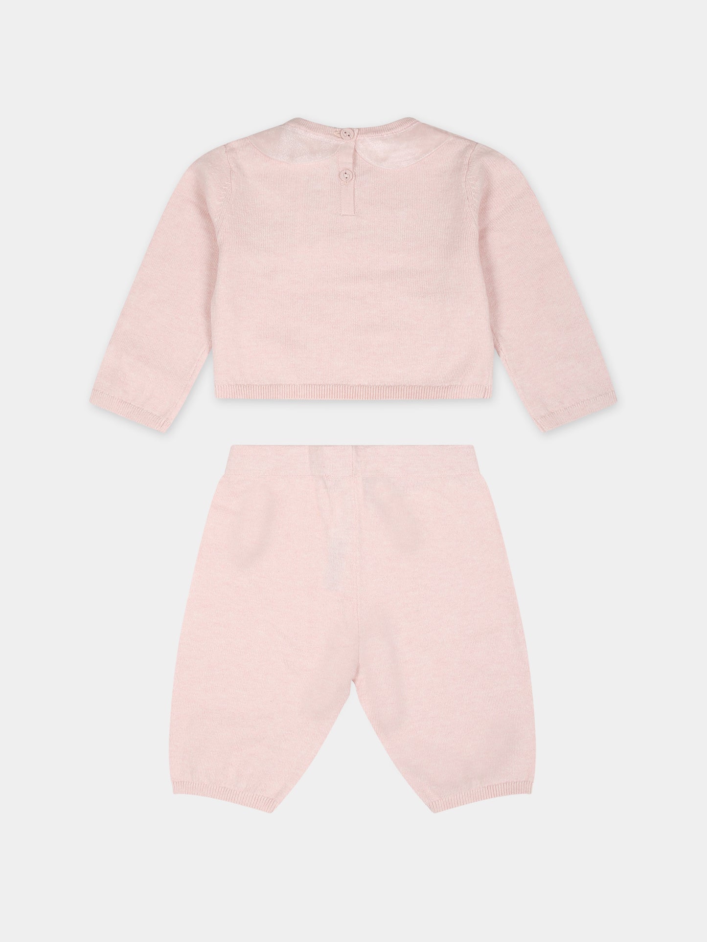 Completo rosa per neonata con logo,Blumarine Baby,IF3185 X0515