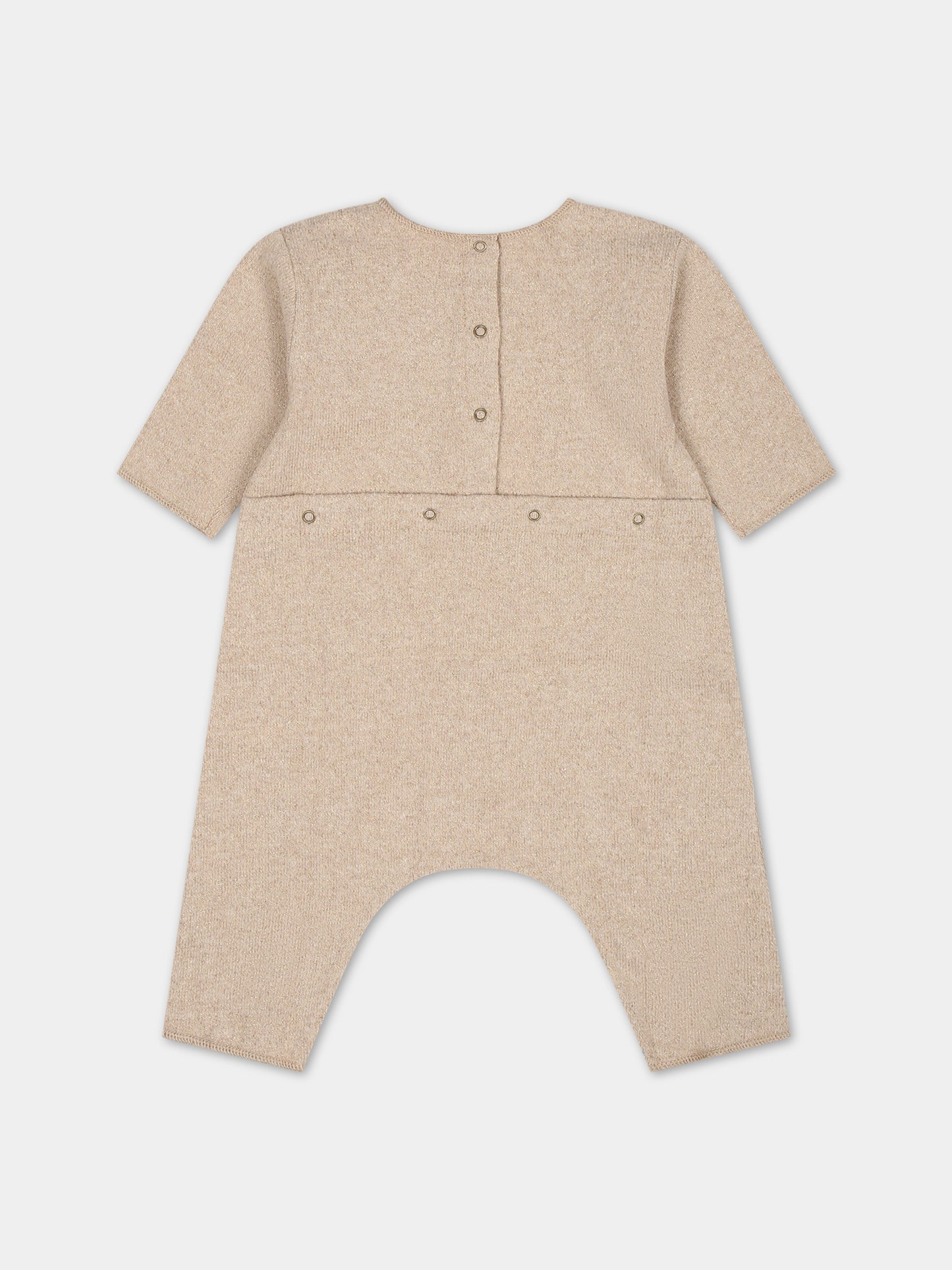 Tutina beige per neonata con cuore,Zhoe & Tobiah,EL1 45
