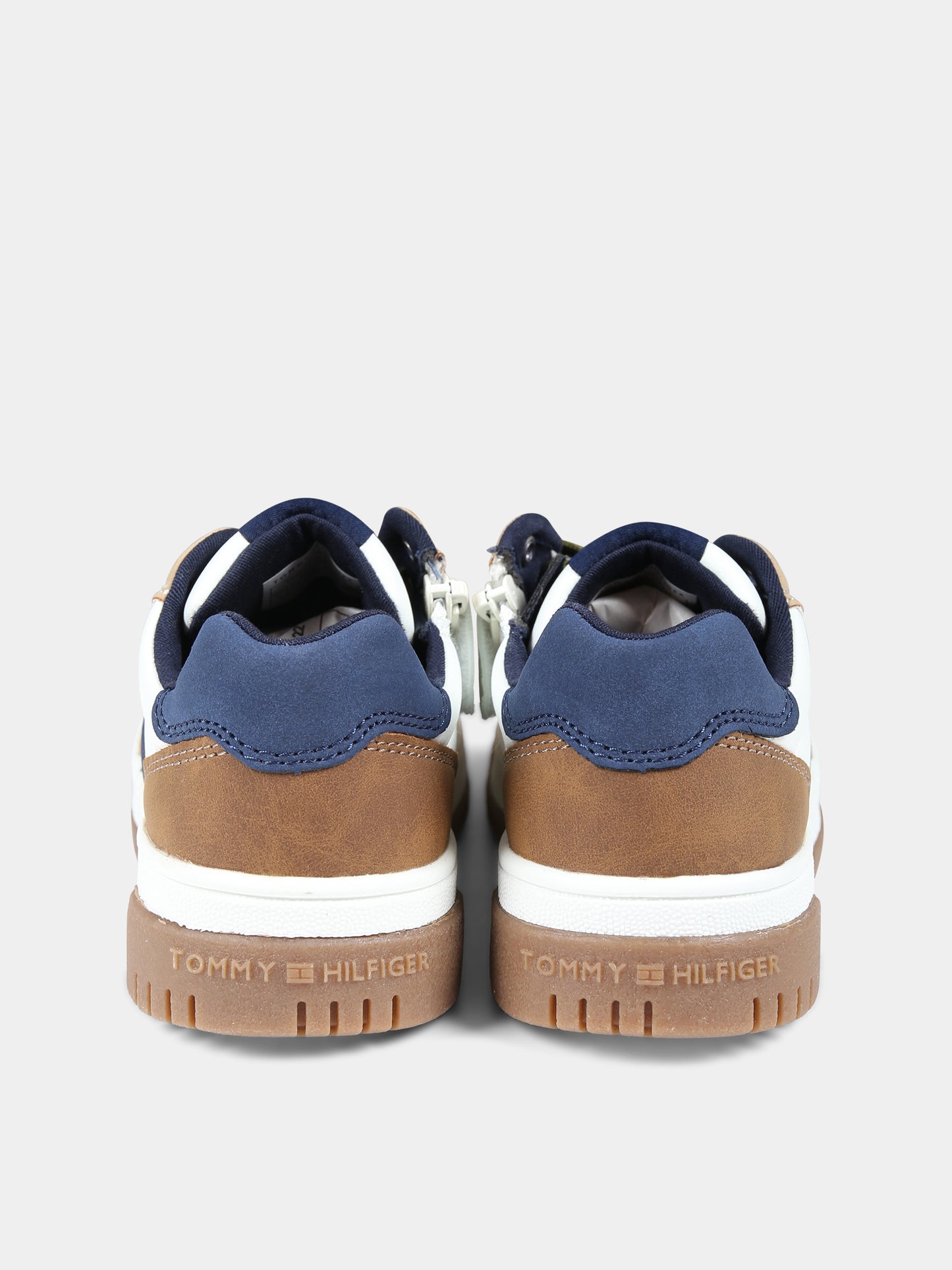 Sneakers bianche per bambino con logo,Tommy Hilfiger Junior,T3X9 33118 1269A330