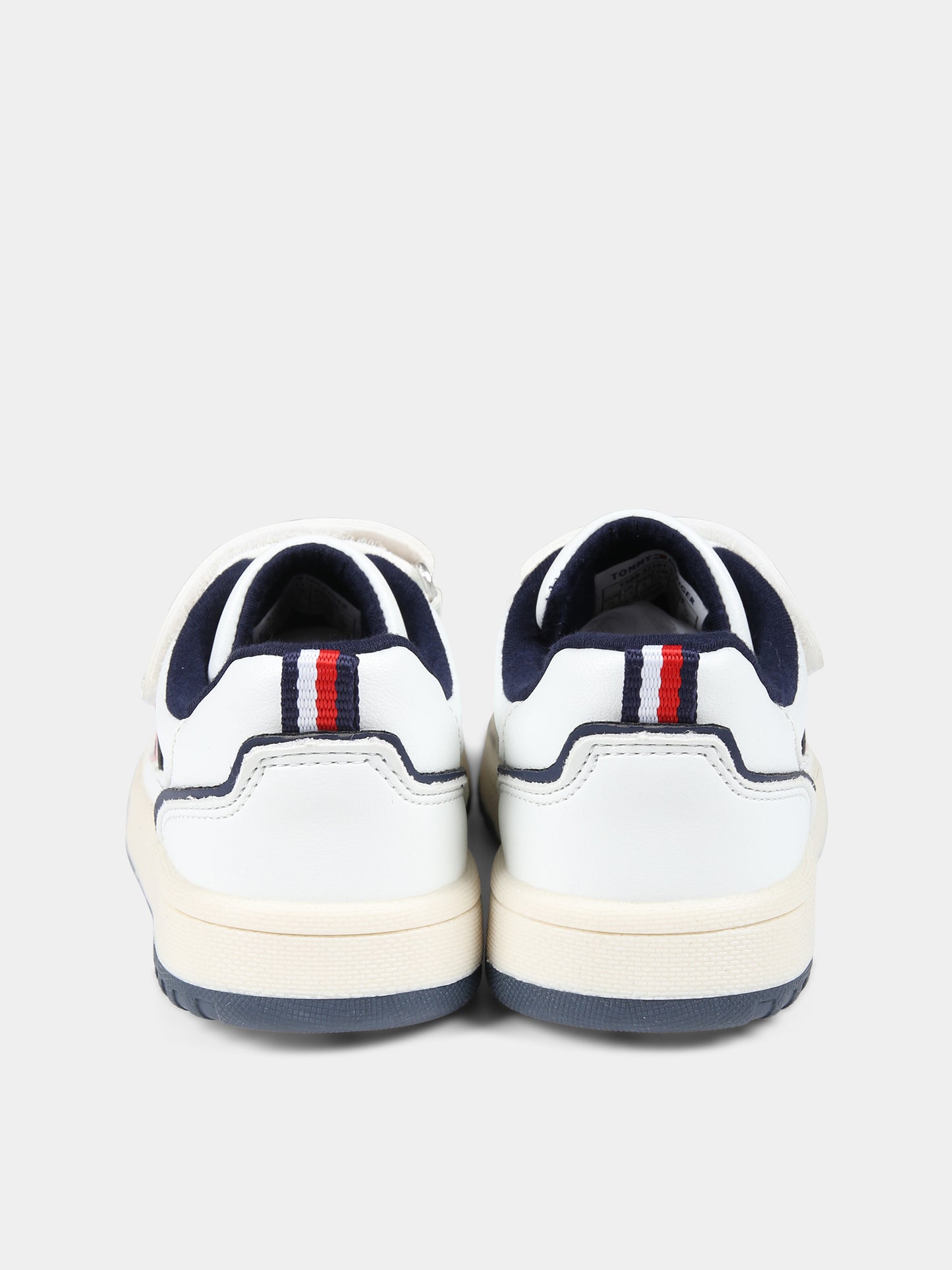 Sneakers basse bianche per bambino con logo,Tommy Hilfiger Junior,T3B9 33101 1355530