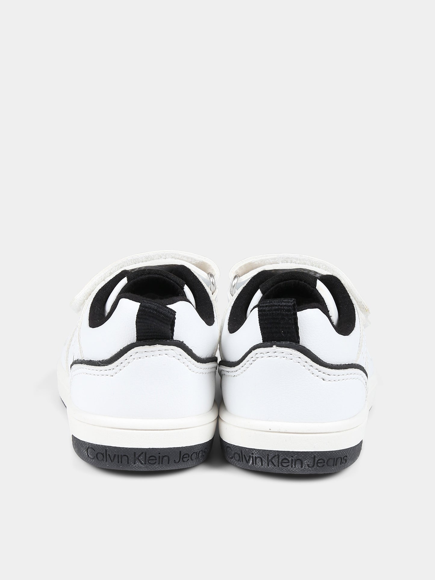 Sneakers bianche per bambini con logo,Calvin Klein Kids,V1B9 80719 1355100