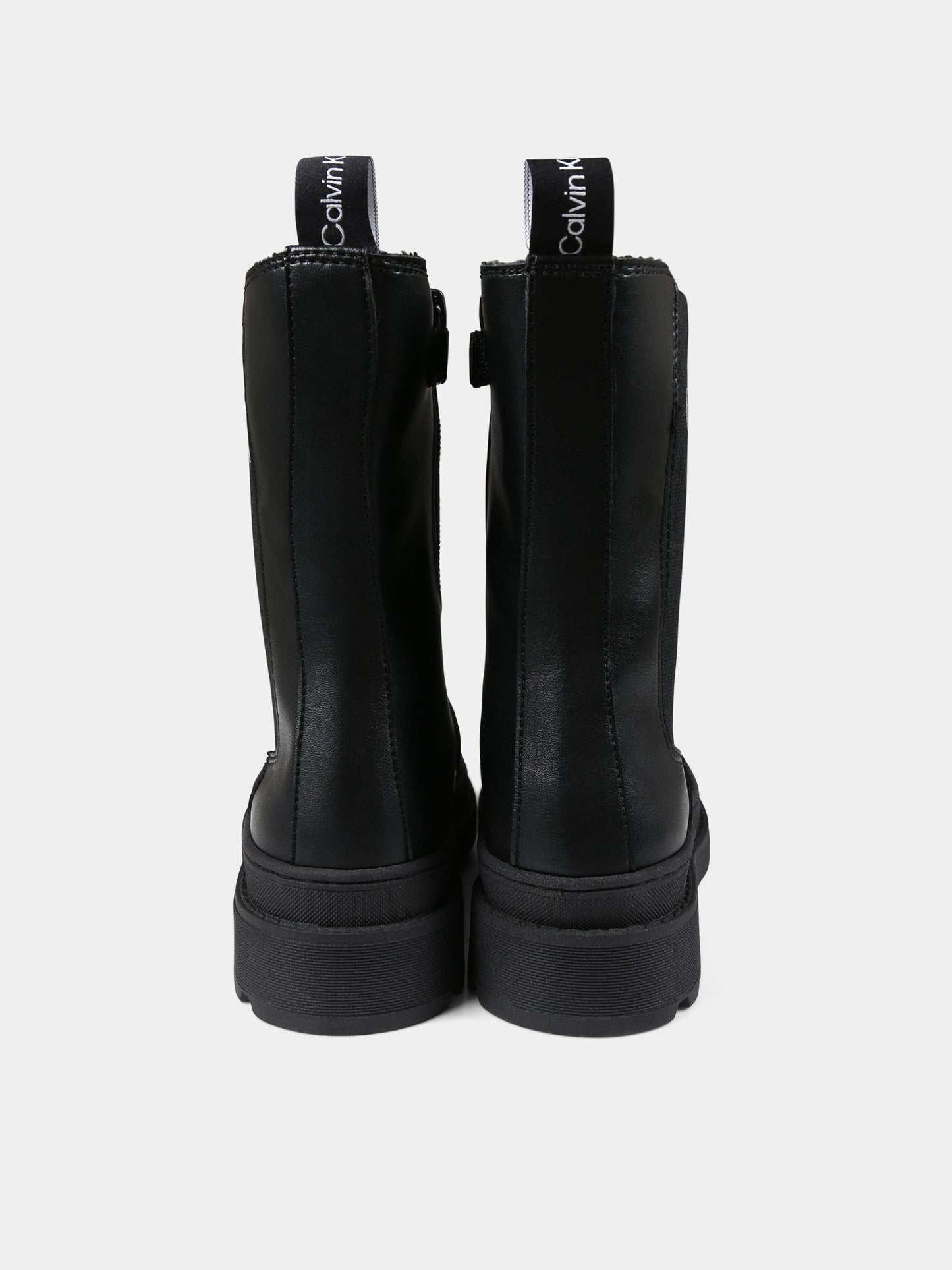 Stivali neri per bambina con logo,Calvin Klein Kids,V4A5 80707 0036999