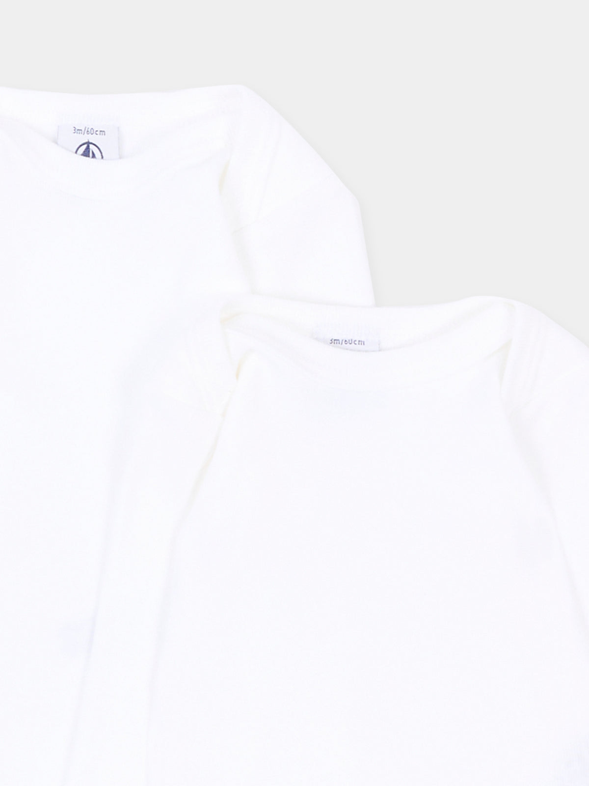 Body bianco per neonati a maniche lunghe,Petit Bateau,A01T3 00