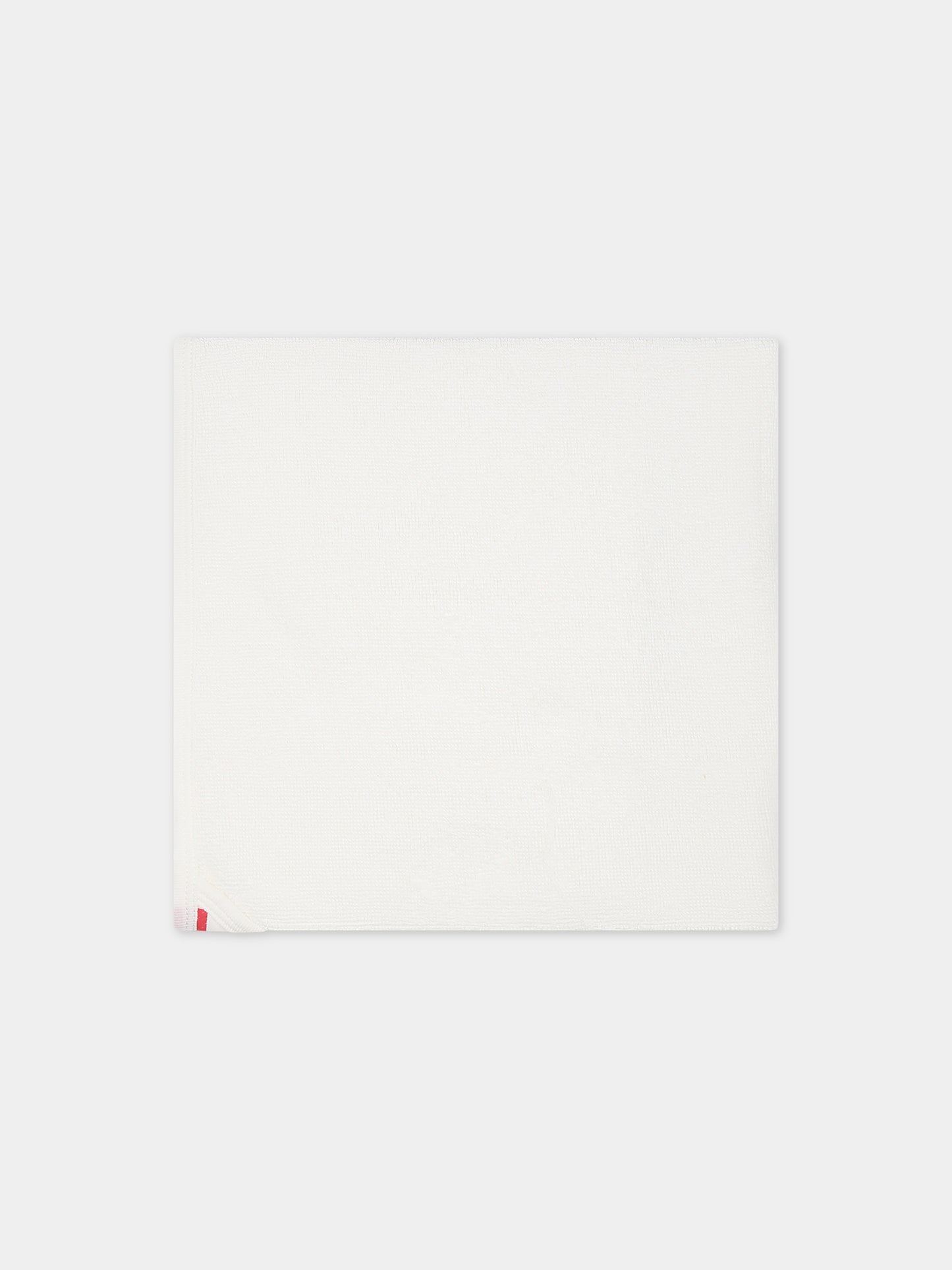 Accappatoio bianco per neonata con cuori rossi,Petit Bateau,A081M 01