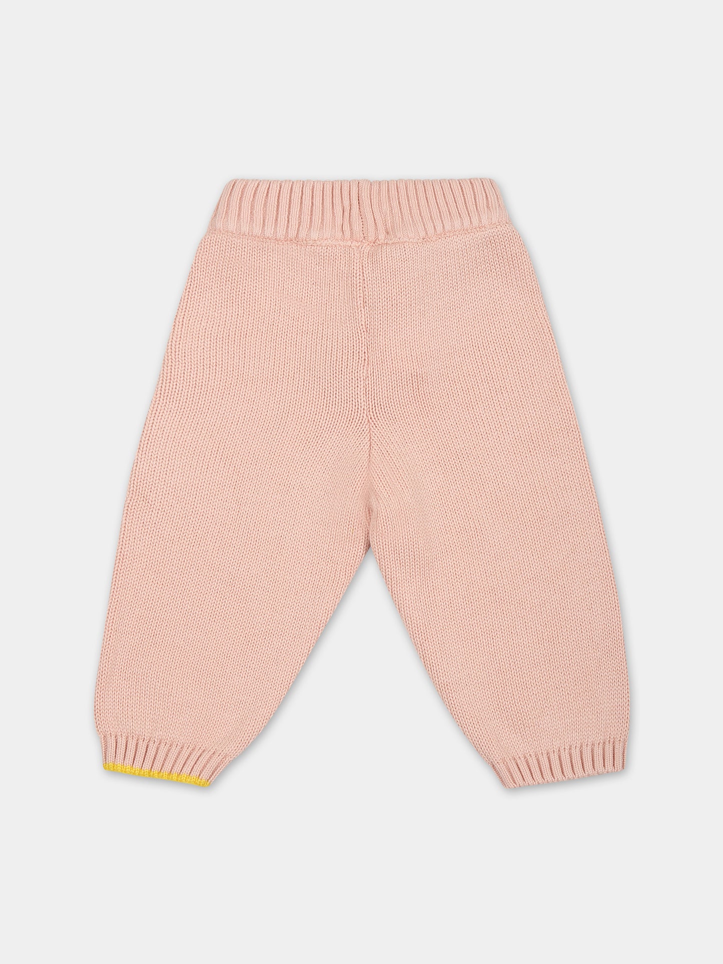Pantaloni rosa per neonata con cuori,Gensami,PT01-B-CUORE