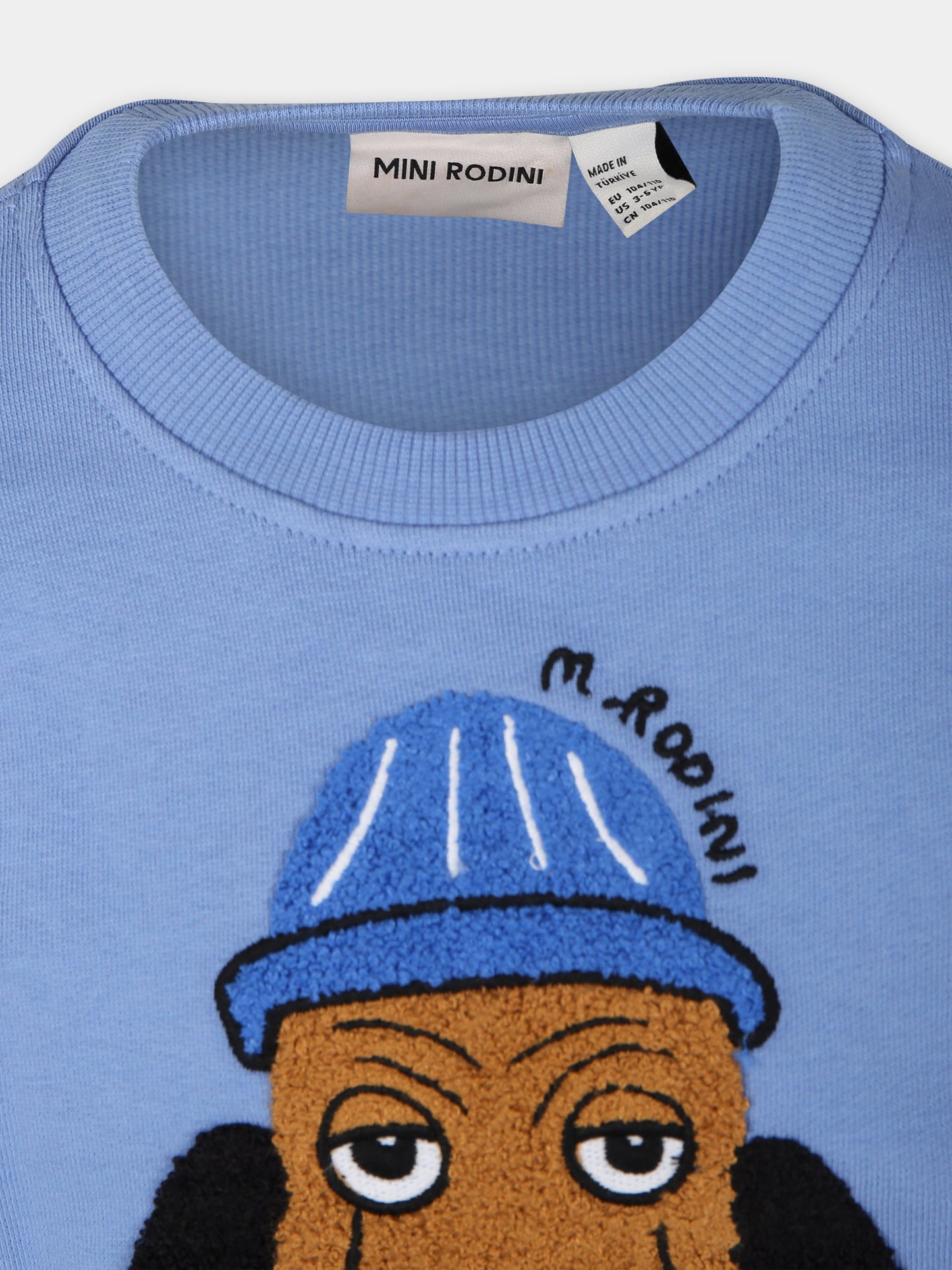 Felpa azzurra per bambini con cane,Mini Rodini,2412011060