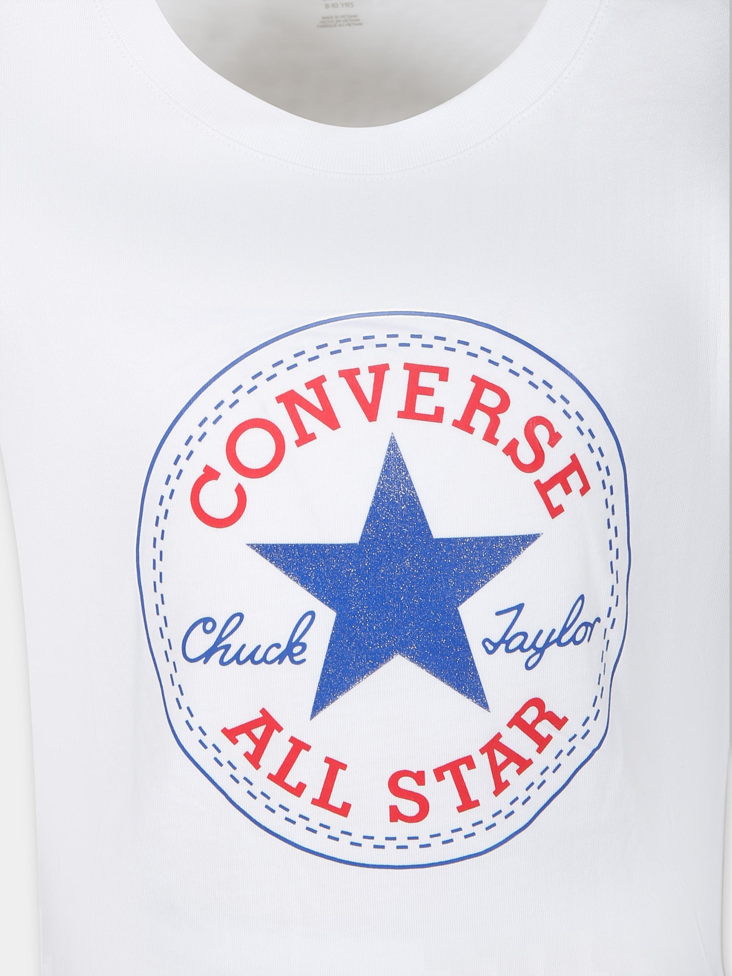 T-shirt bianca per bambina con logo,Converse,468992 001